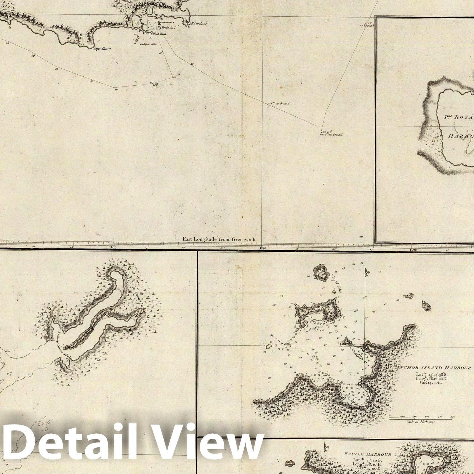 Southwest Coast of New Holland and New Zealand - Nautical Chart, 1798
