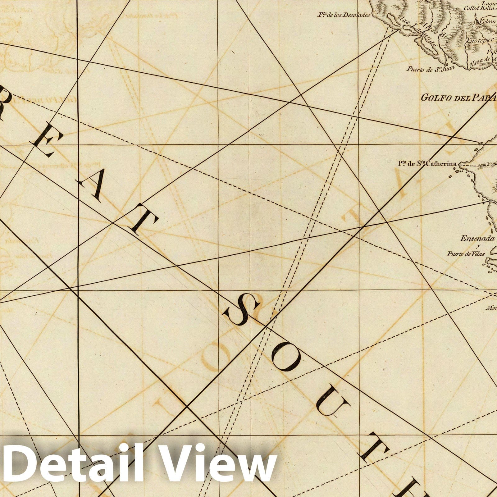 Costa Rica and Nicaragua - Nautical Chart, 1775 - Historical Map Print