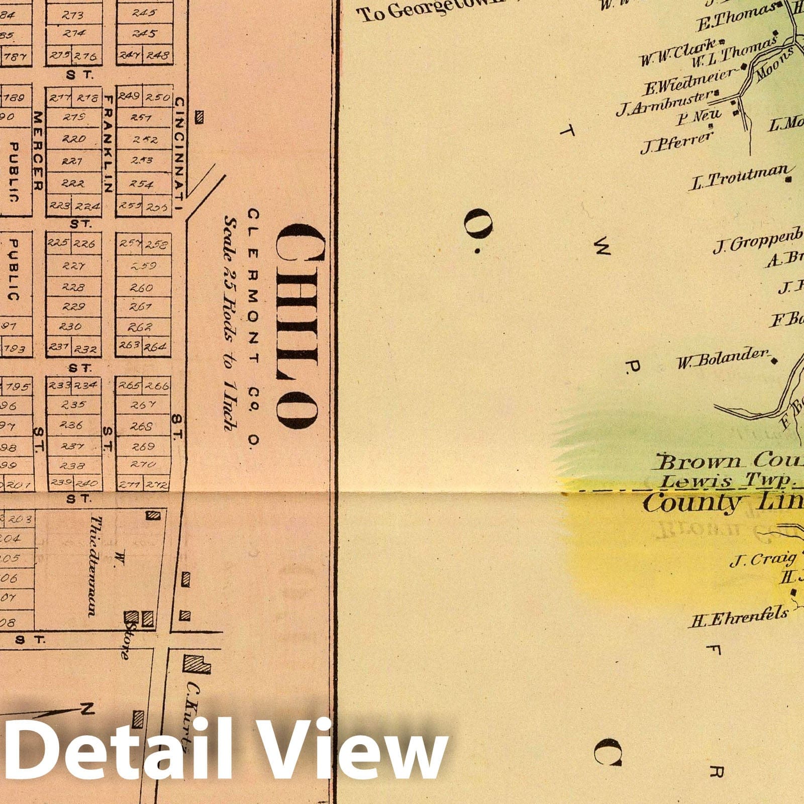 Upper Ohio River and Valley, Pittsburgh to Cincinnati - County Map, 1877