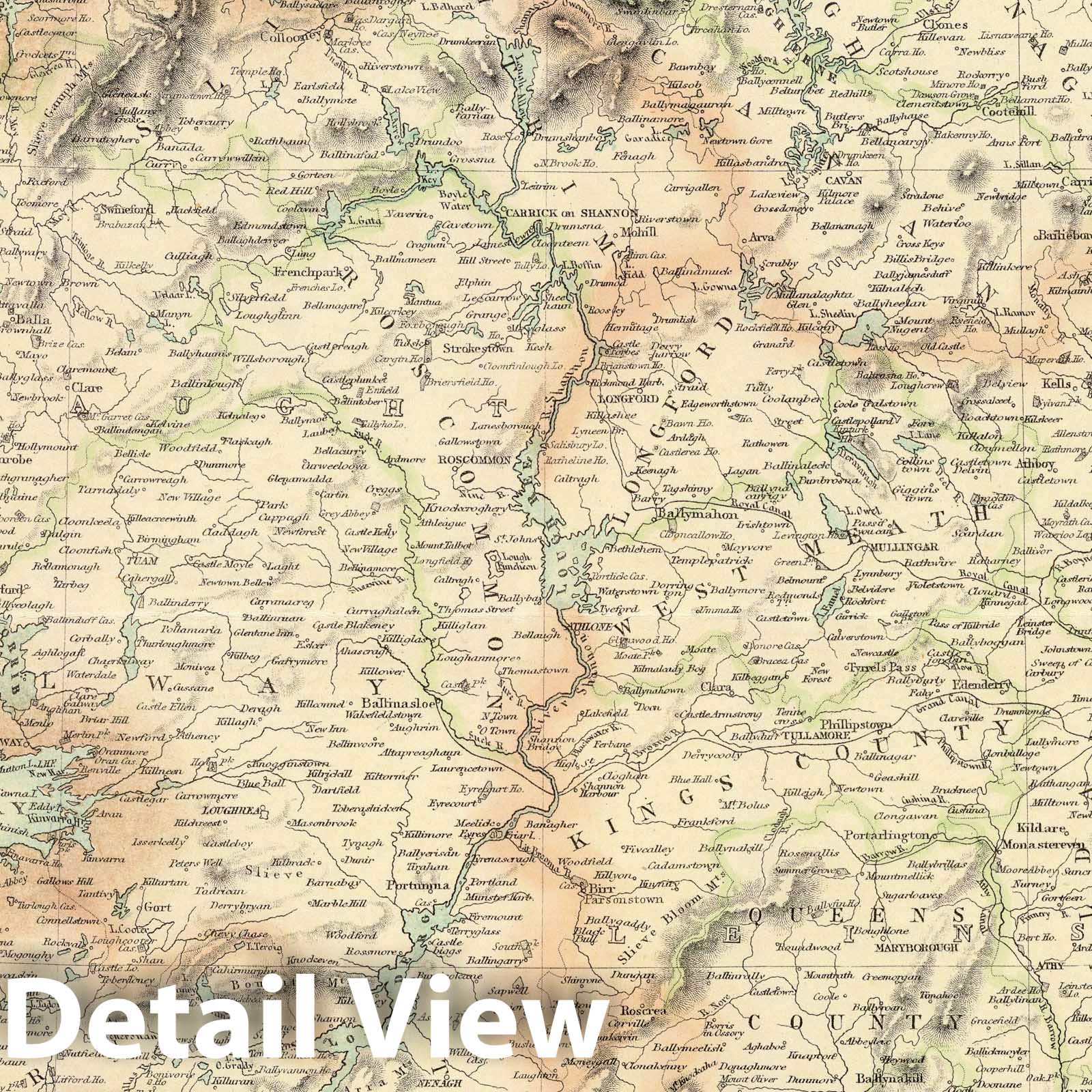 Ireland - Survey Map, 1872 - Historical Map Print