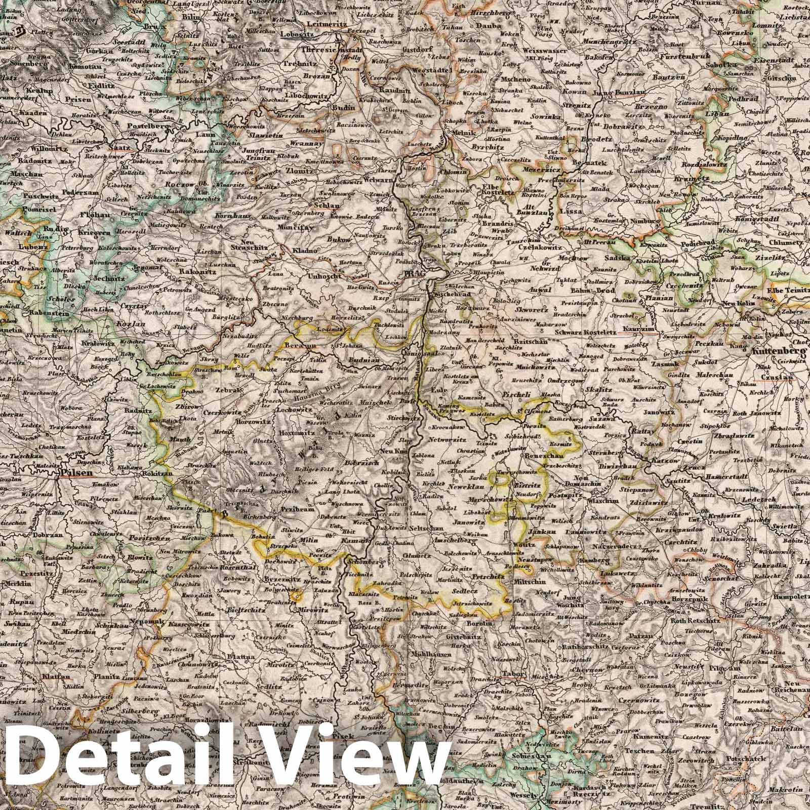 Bohemia, 1838 - Historical Map Print