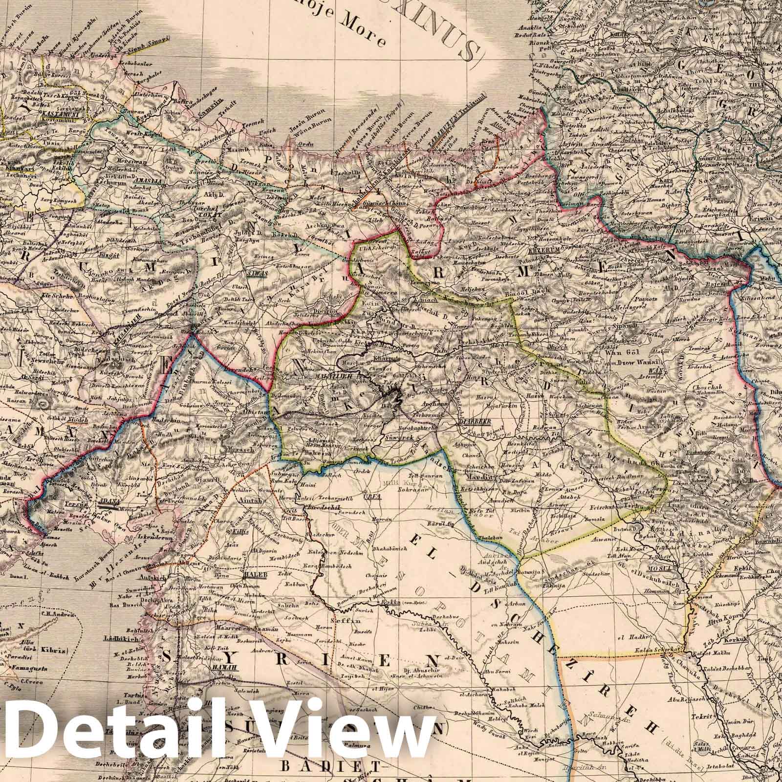 Turkey in Asia, the Caucasus, and West Persia, 1879 - Historical Map Print