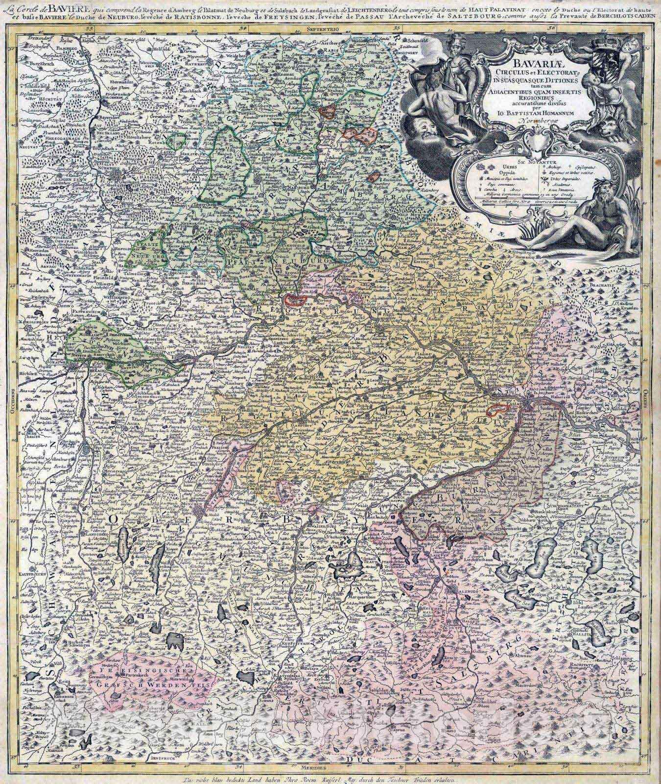 Historic Map : Germany, 1788 Bavariae. , Vintage Wall Art