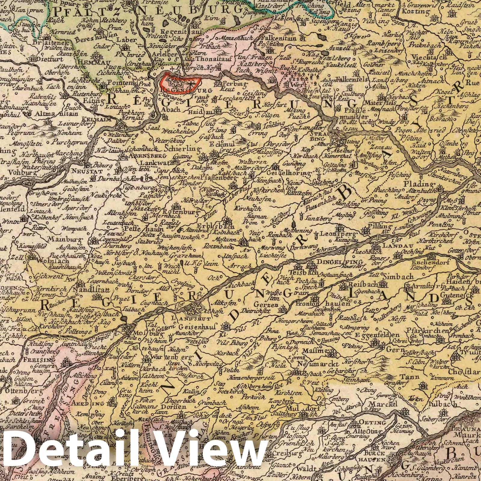 Historic Map : Germany, 1788 Bavariae. , Vintage Wall Art