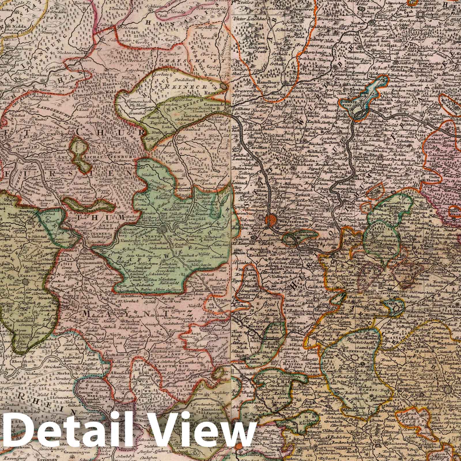 Eastern Circle of Franconia, Germany 1788 Historical Map Print