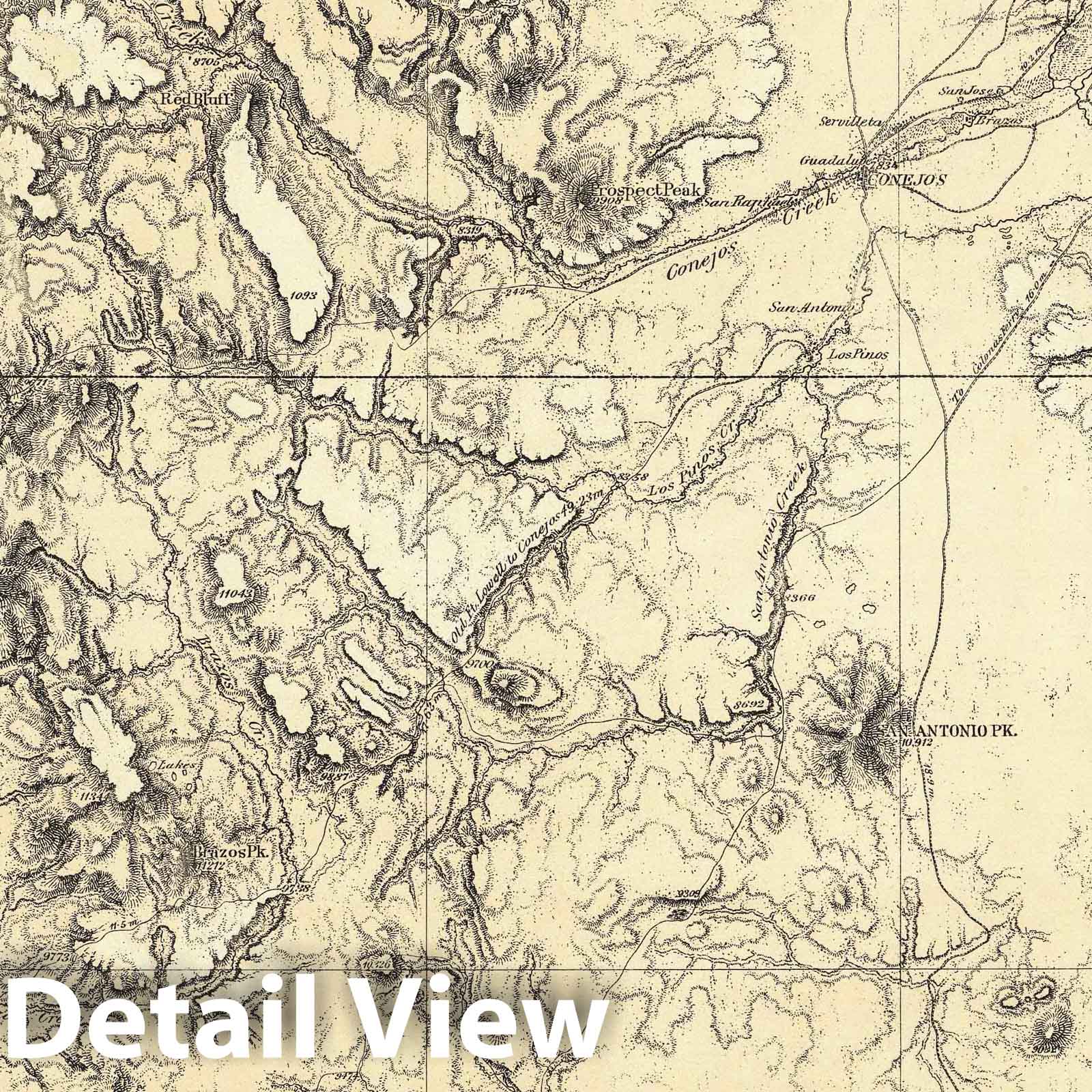 Wheeler Survey: Southern Colorado and Northern New Mexico - Geologic Map, 1878