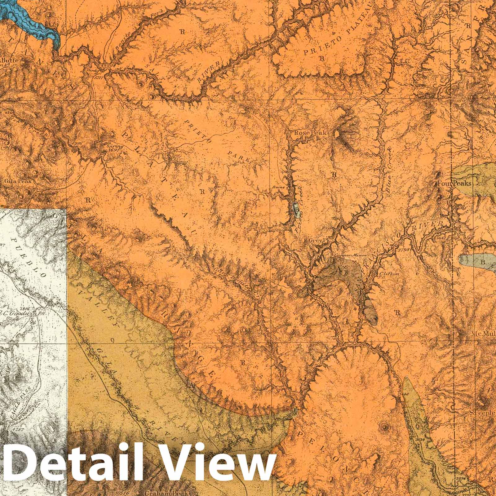 Wheeler Survey: Eastern Arizona, Western New Mexico - Plate No. 83, 1877