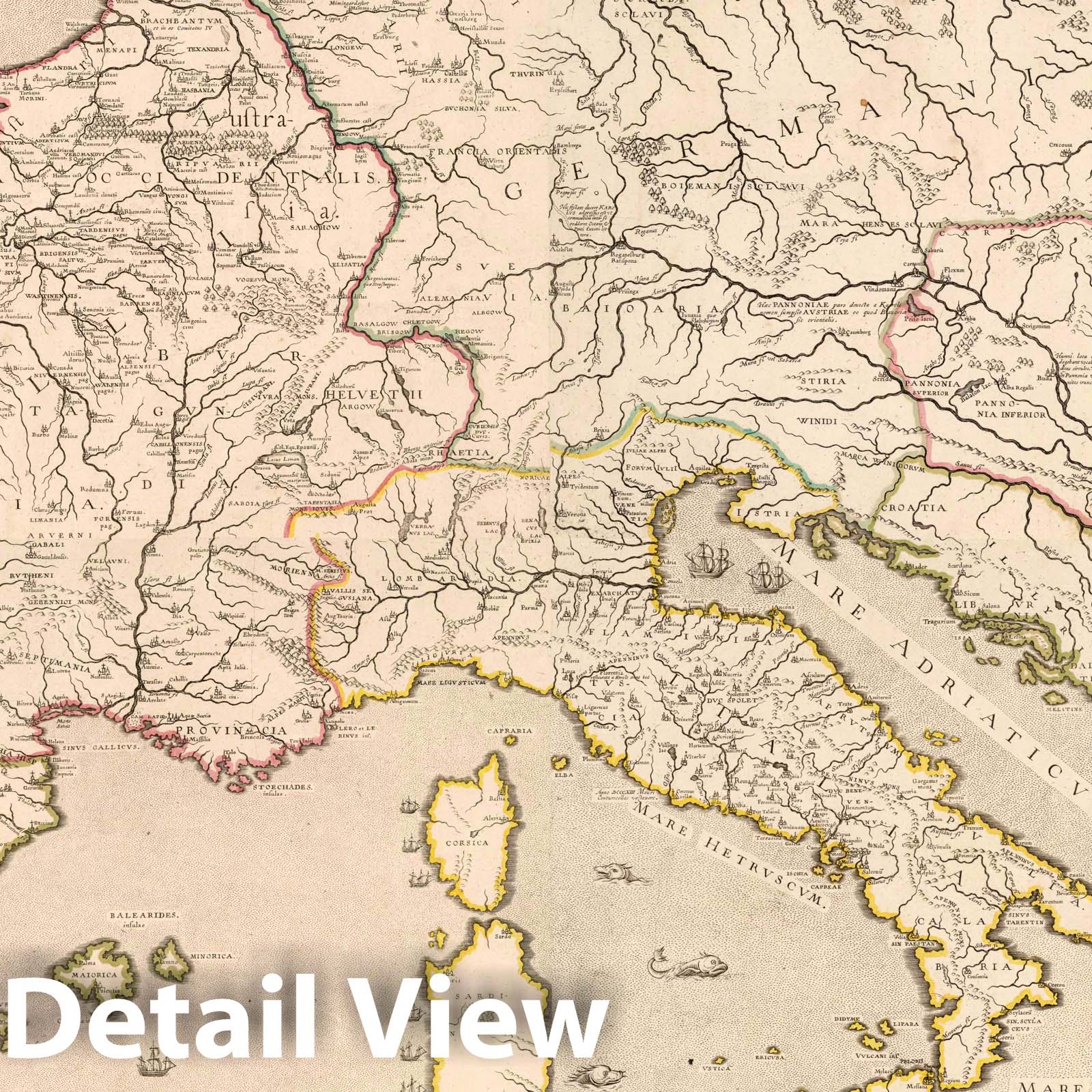 Empire of Charlemagne, 1697 - Historical Map Print