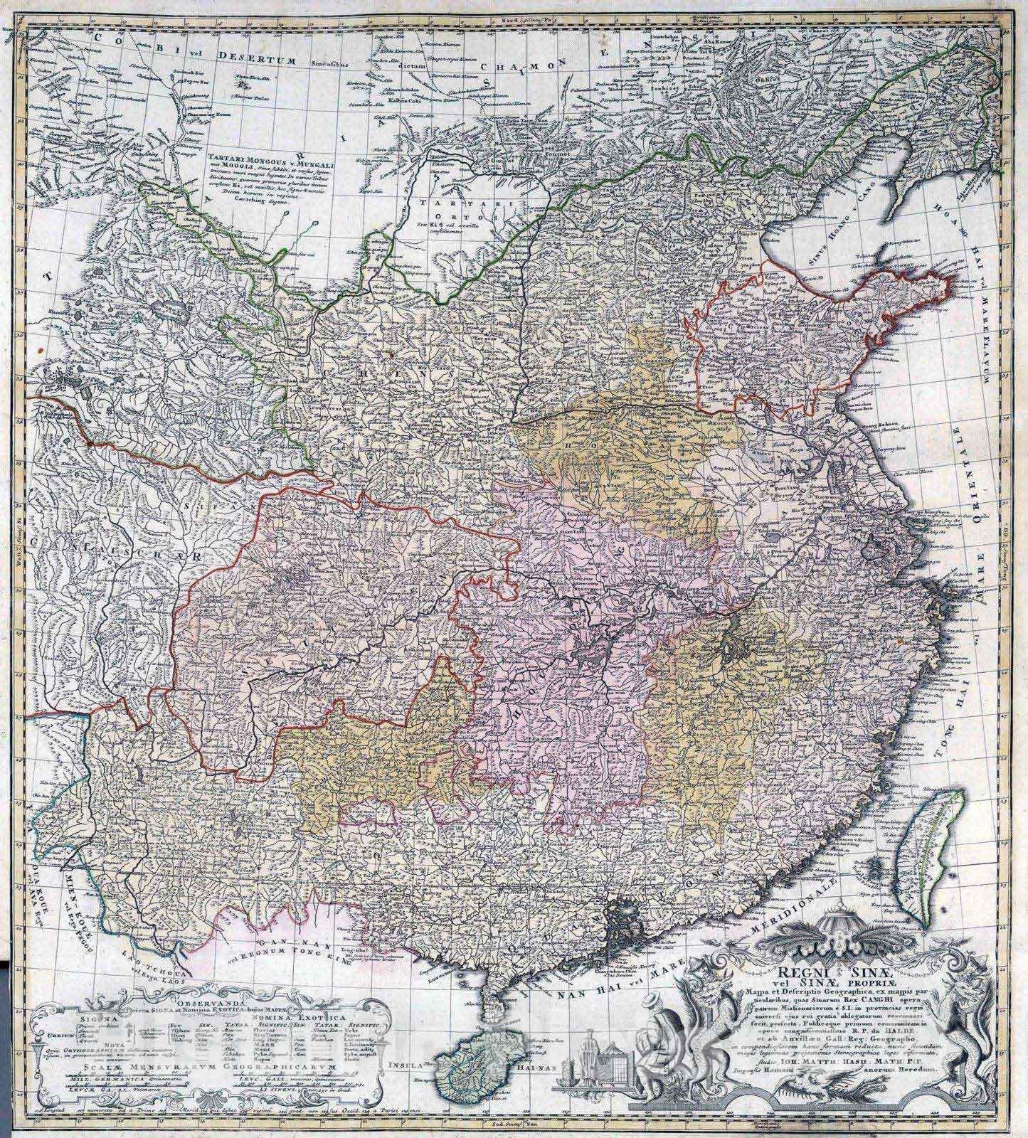 Historic Map : China, 1788 Regni Sinae vel Sinae Propriae. , Vintage Wall Art