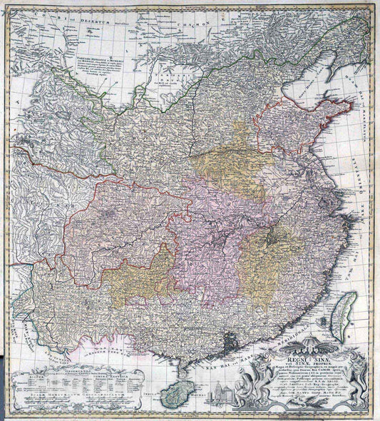 Historic Map : China, 1788 Regni Sinae vel Sinae Propriae. , Vintage Wall Art