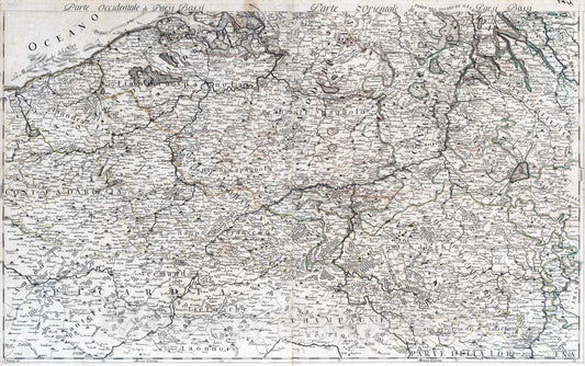 Historic Map : Belgium, , Europe 1689 Le diecisette provincie de Paesi Bassi, 48-49 , Vintage Wall Art