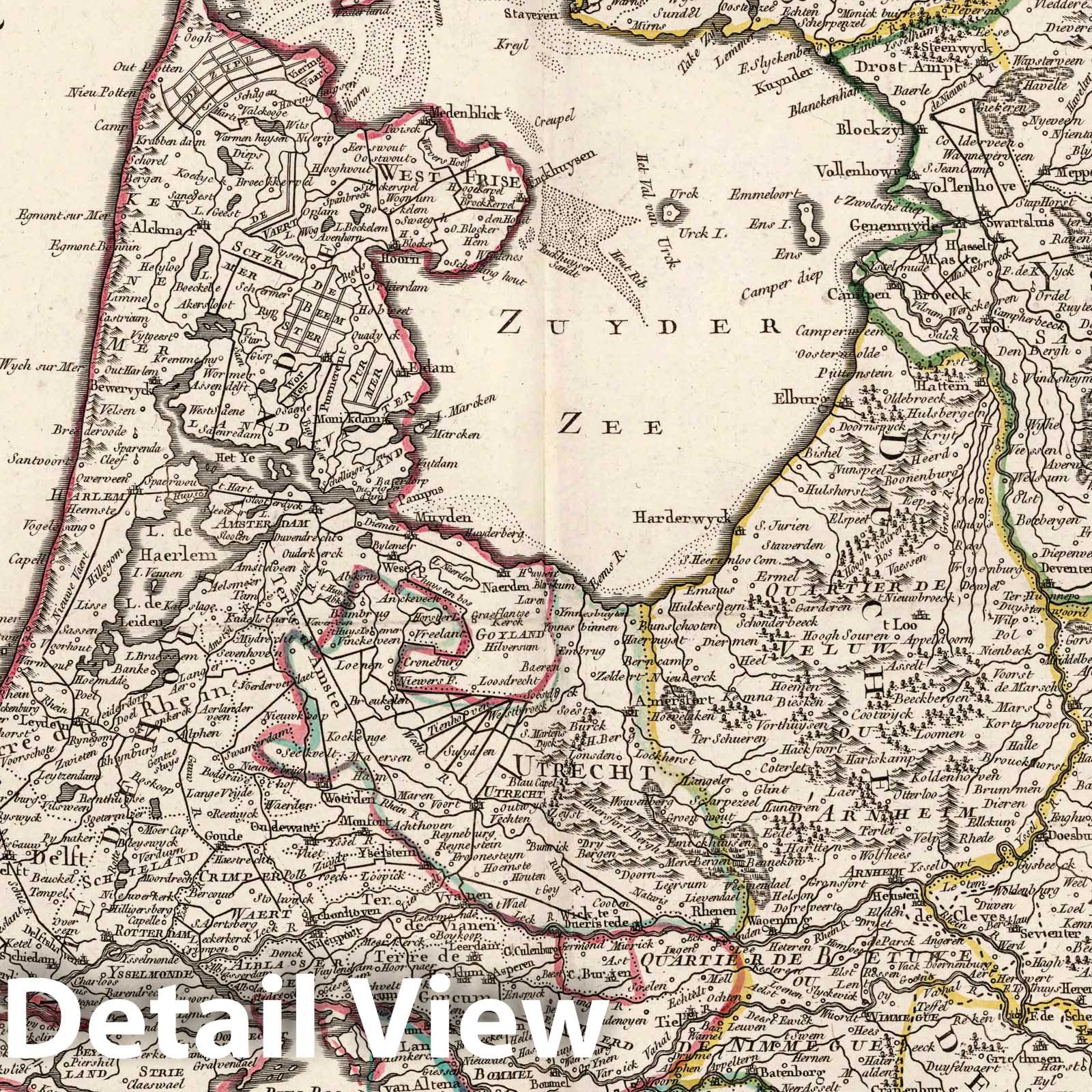 Netherlands, 1777 - Historical Map Print