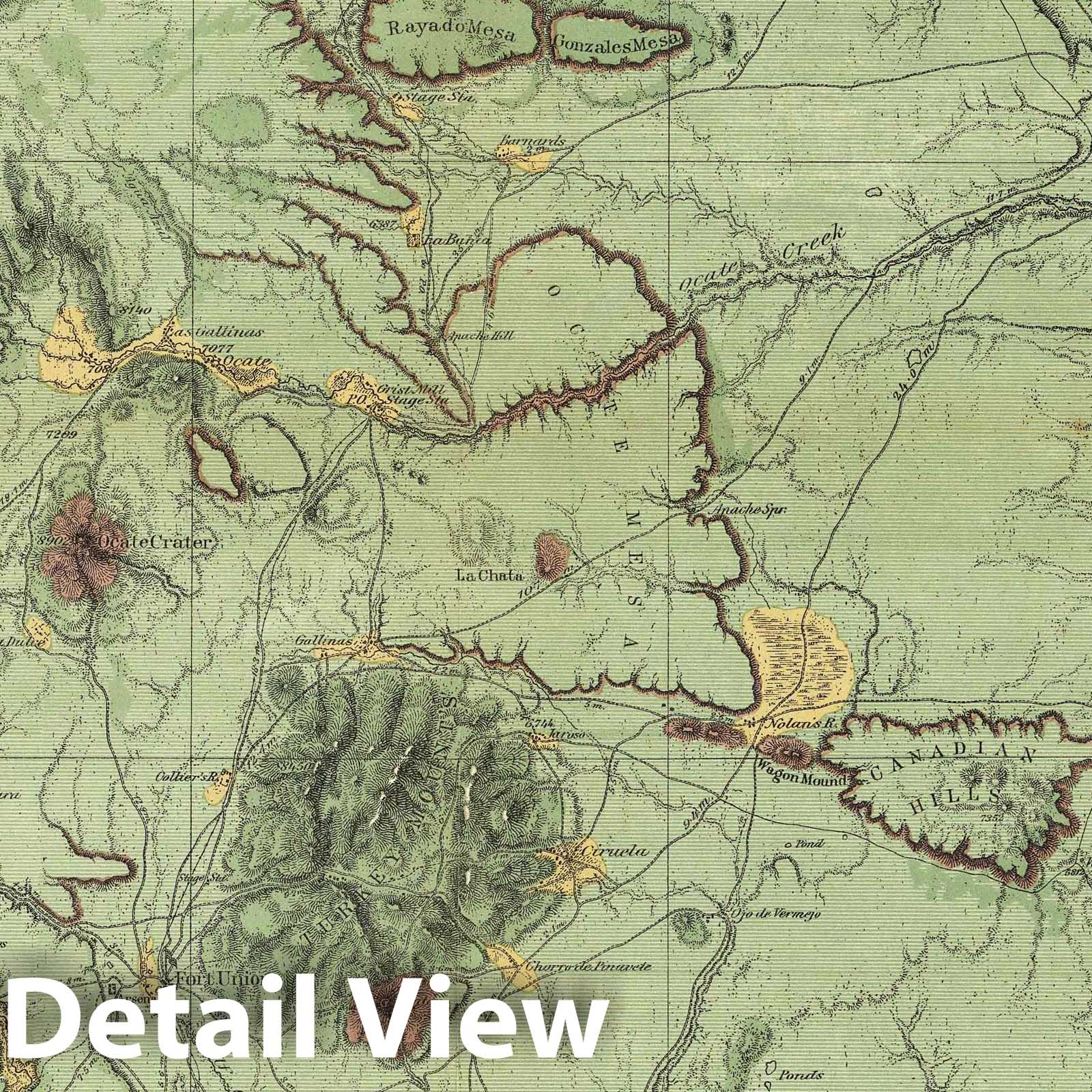 Wheeler Survey: North Central New Mexico - Plate No. 70, 1877 - Historical Map Print