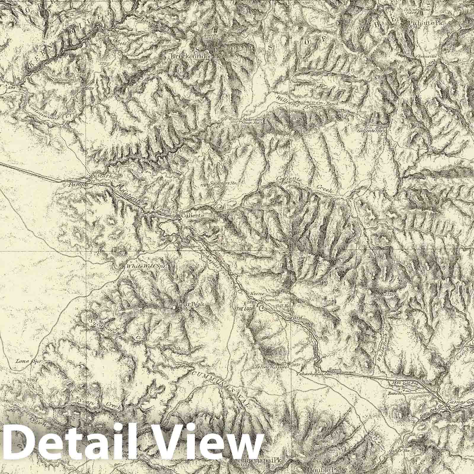 Wheeler Survey: Southern California - Geologic Map, 1878
