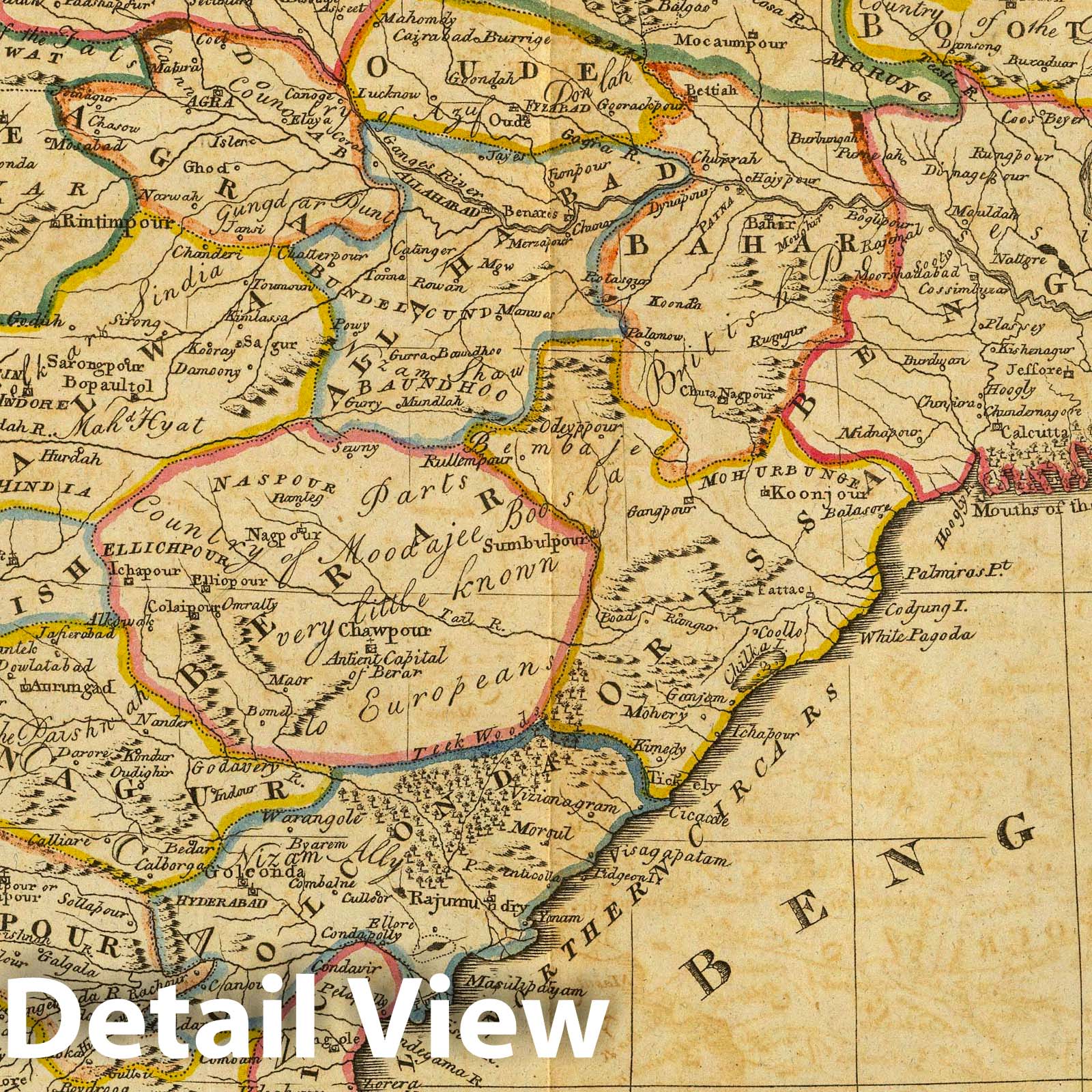 India, 1814 - Historical Map Print from Carey's General Atlas