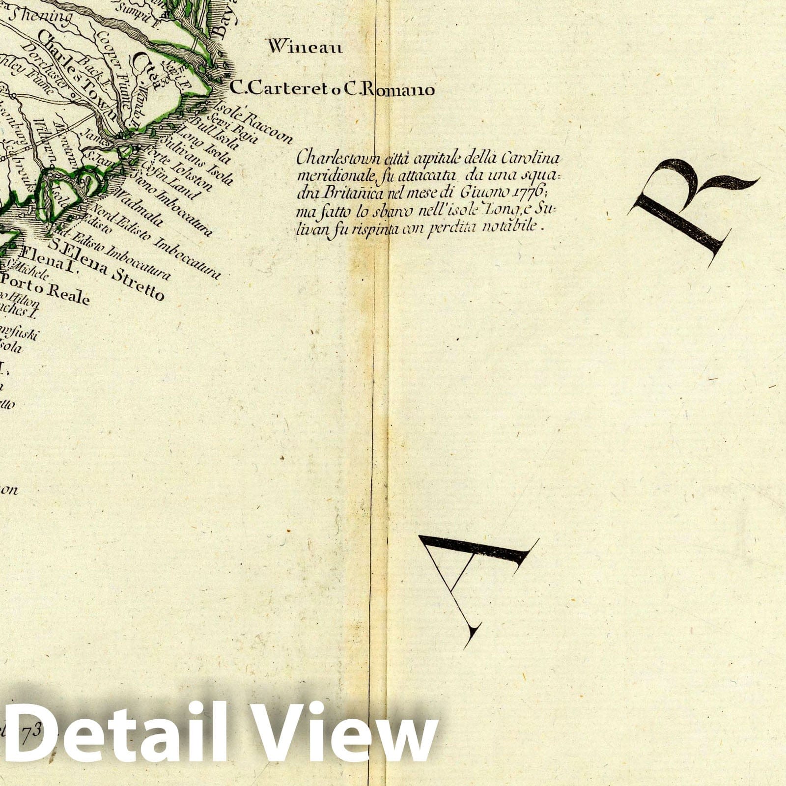 American Revolution: Eastern Florida, Georgia, and South Carolina - Military Map, 1778
