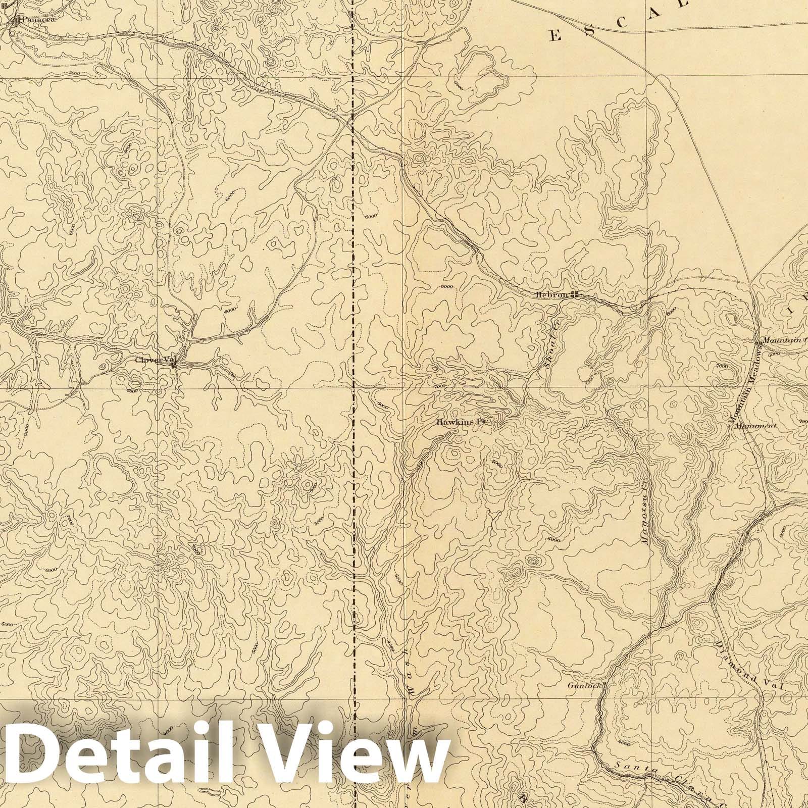 Grand Canyon District, Arizona - Geological Map 1882 (Plate No. 20)