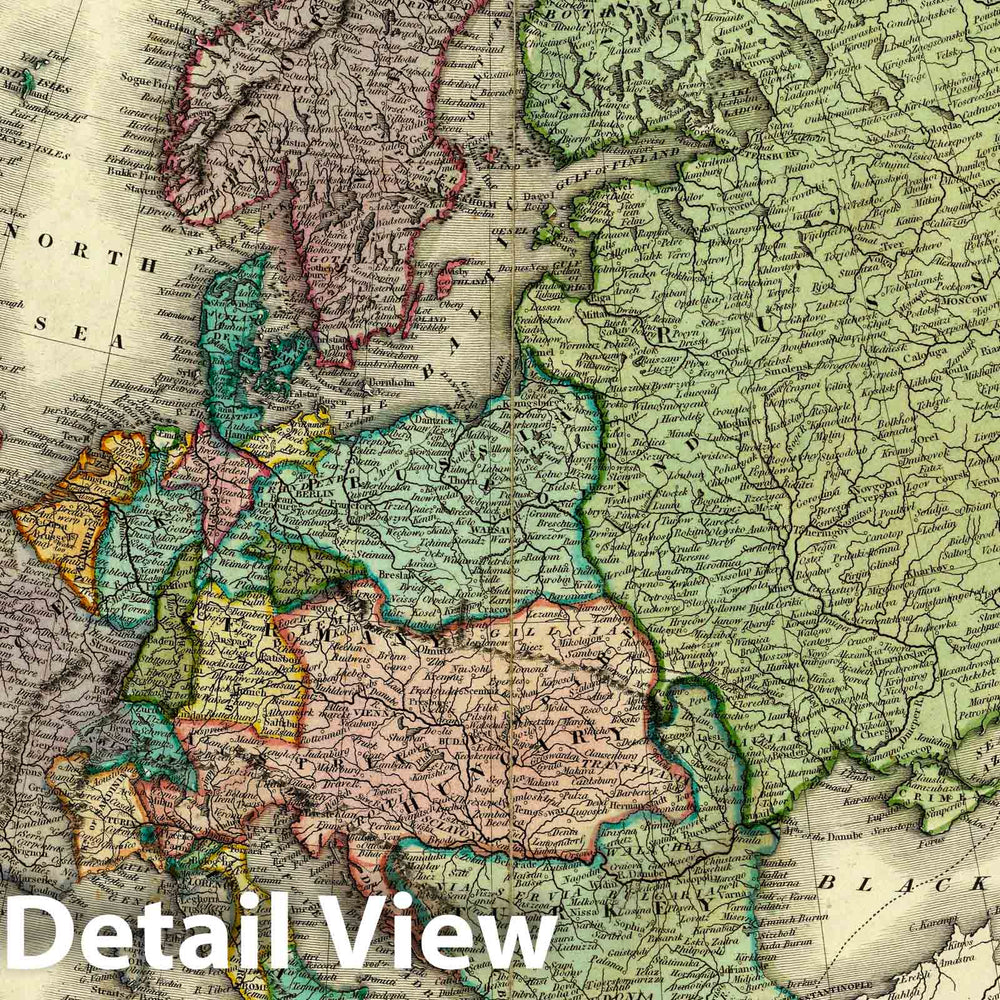 Historic Map : 1823 Europe. v1 - Vintage Wall Art
