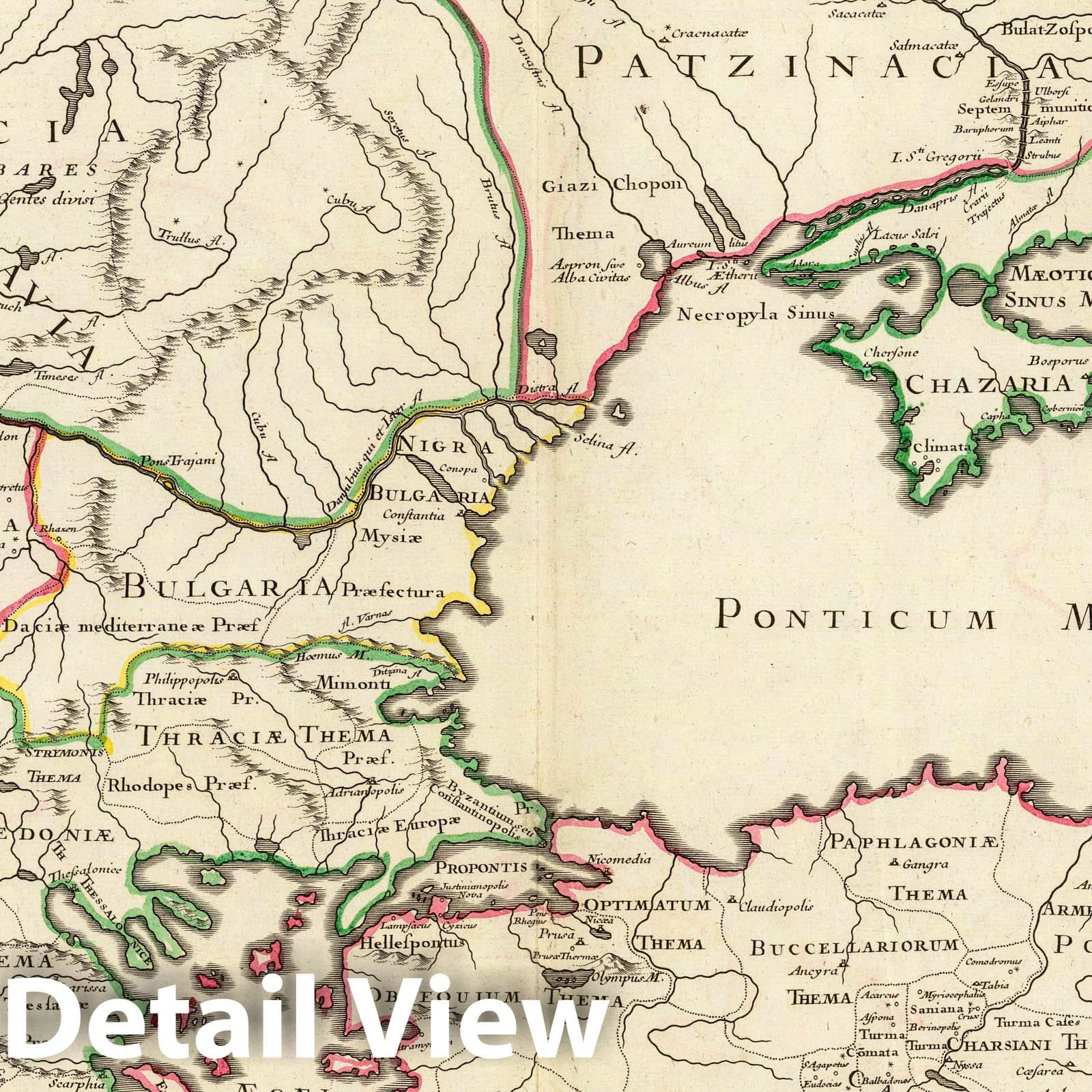 Eastern Empire and Adjacent Regions - Route Map, 1715 - Historical Map Print