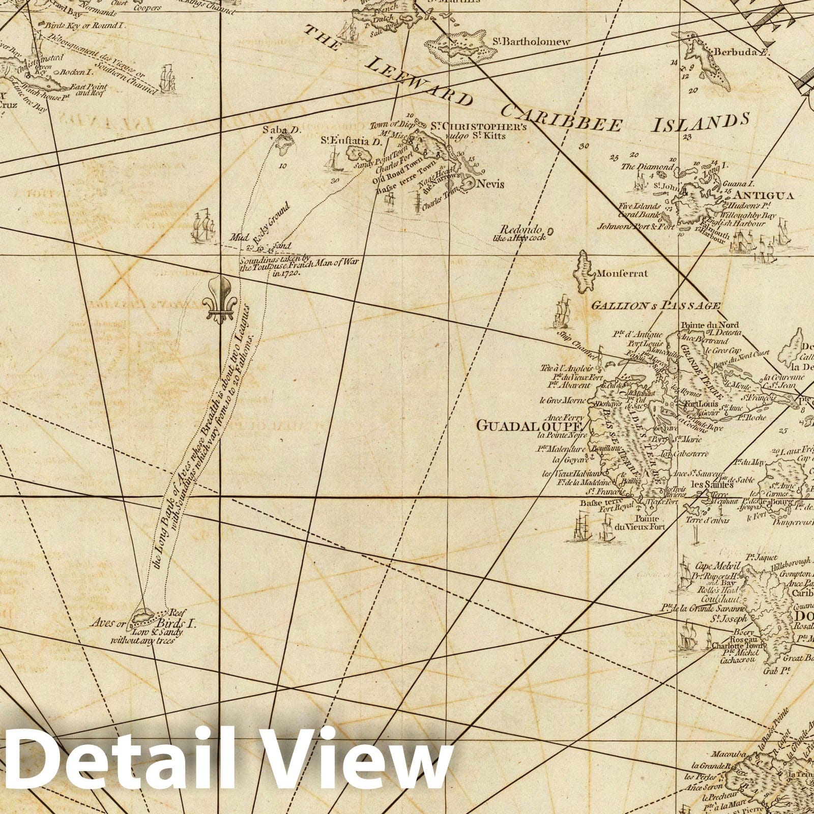 Caribbean Islands, Virgin Islands, and Puerto Rico - 1775 Nautical Chart