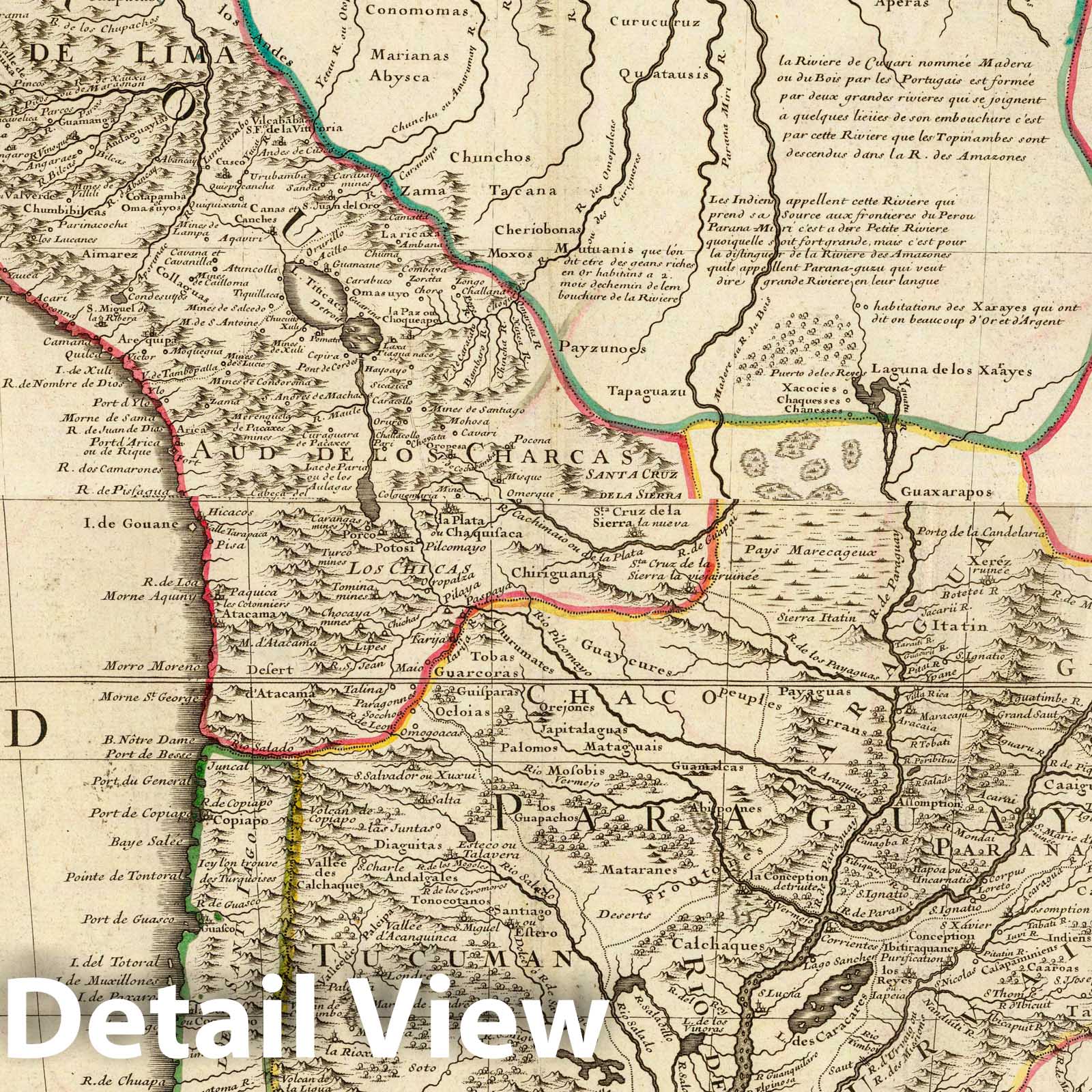 Tierra Firme, Peru, Brazil, Amazonia, Paraguay, and Chile - Route Map, 1708