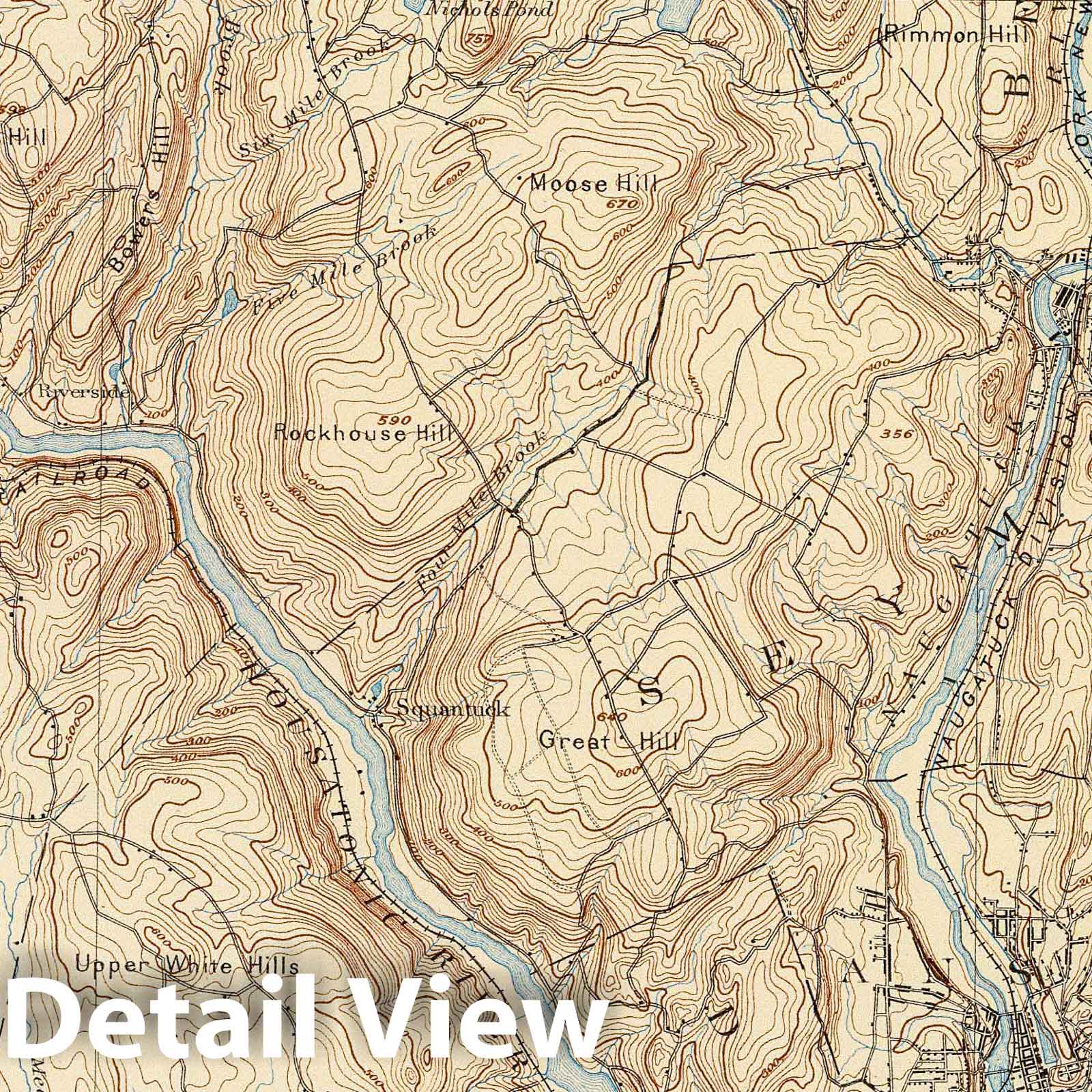 Derby Sheet, Connecticut - Railroad Map, 1893 - USGS Topographical Atlas
