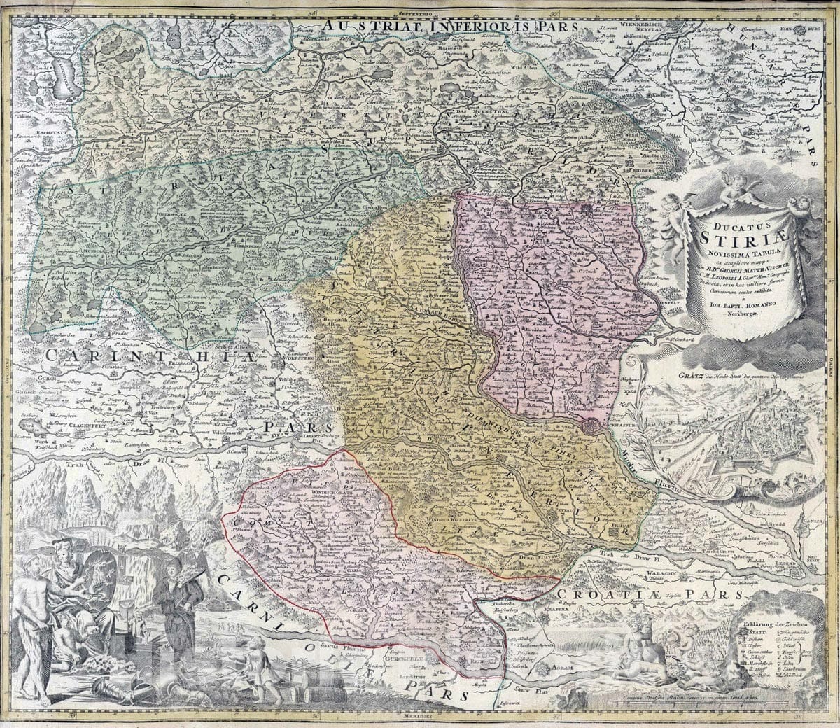 Historic Map : Croatia, 1788 Ducatus Stiriae. , Vintage Wall Art