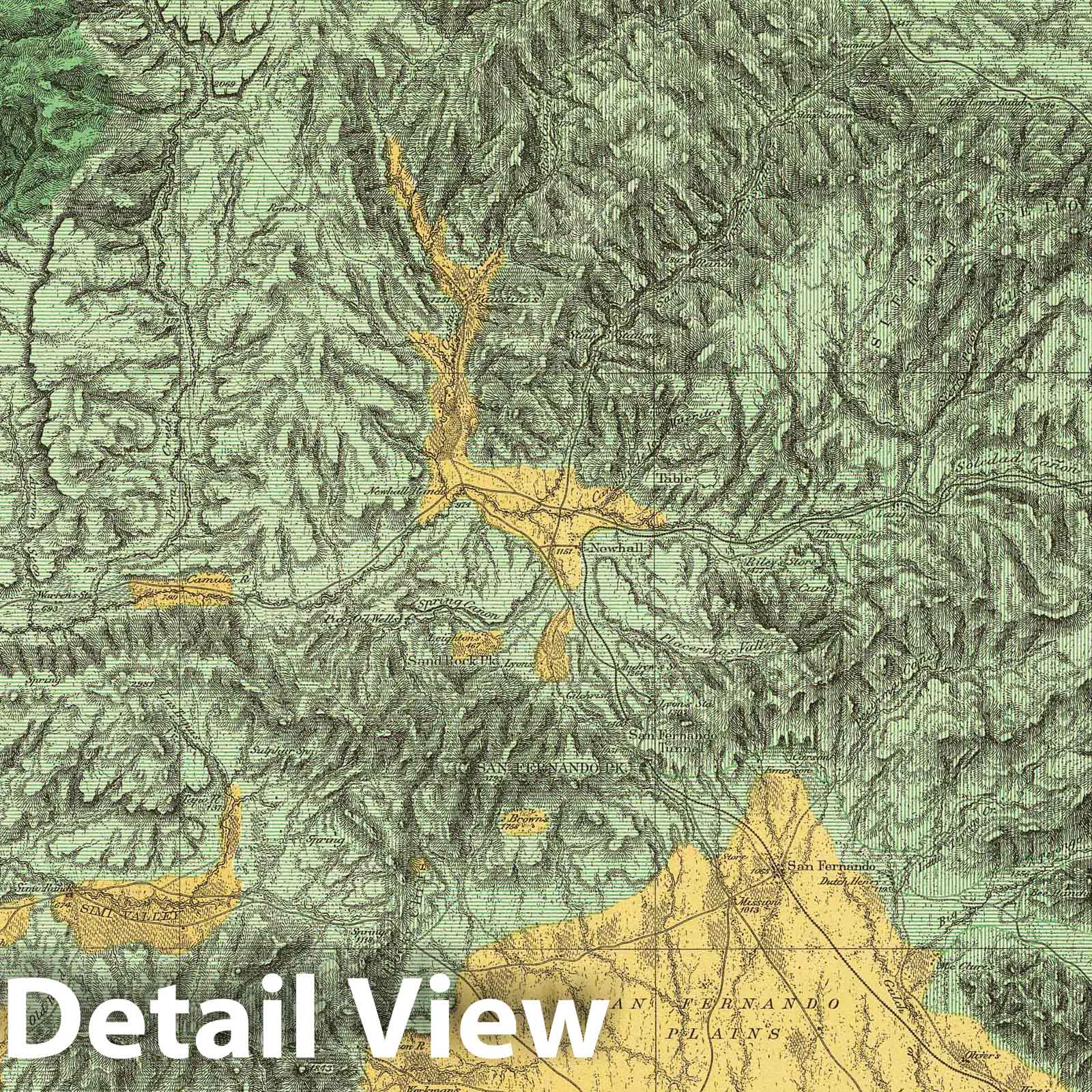 Wheeler Survey: Southwestern California - Plate No. 73C, 1881 - Historical Map Print