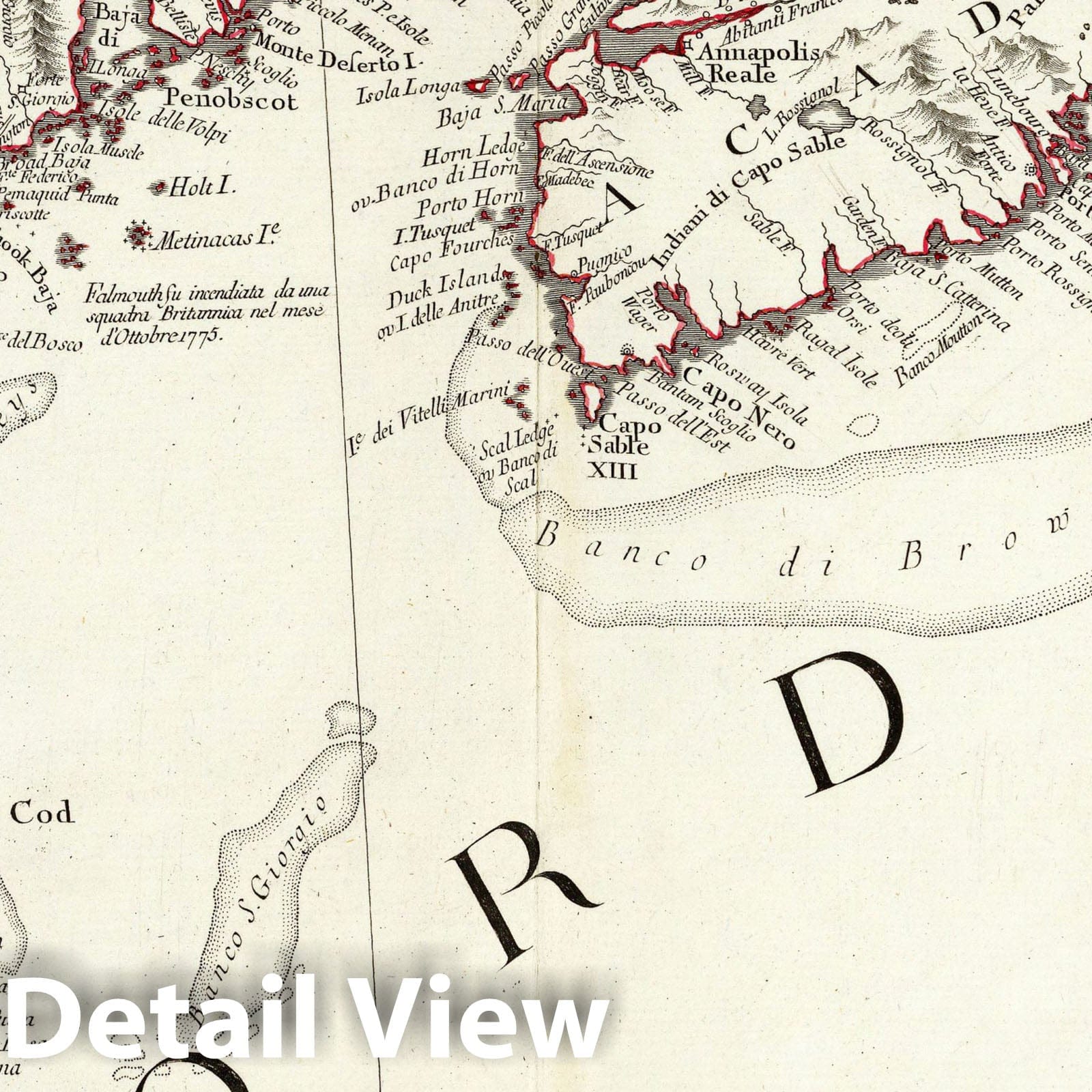 American Revolution: Acadia, Maine, New Hampshire - Military Map, 1778