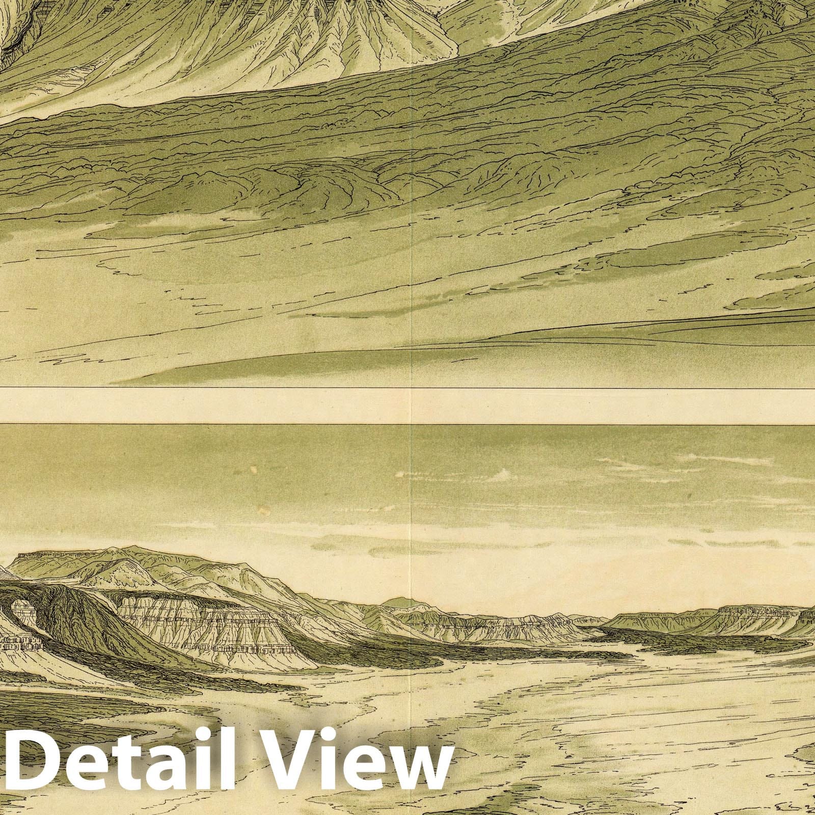 Grand Canyon, Arizona - Geologic Map, 1882 - W.H. Holmes Panorama