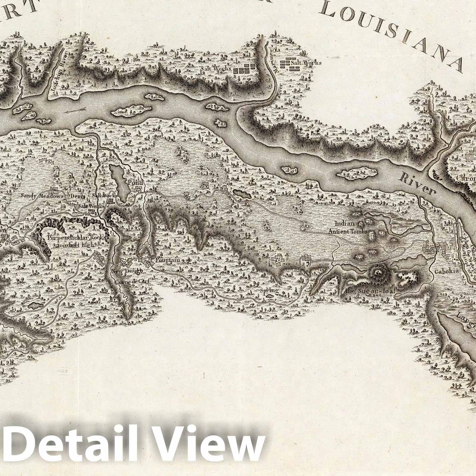 Illinois, Mississippi River Valley - Plate No. 28, 1796 - Historical Map Print