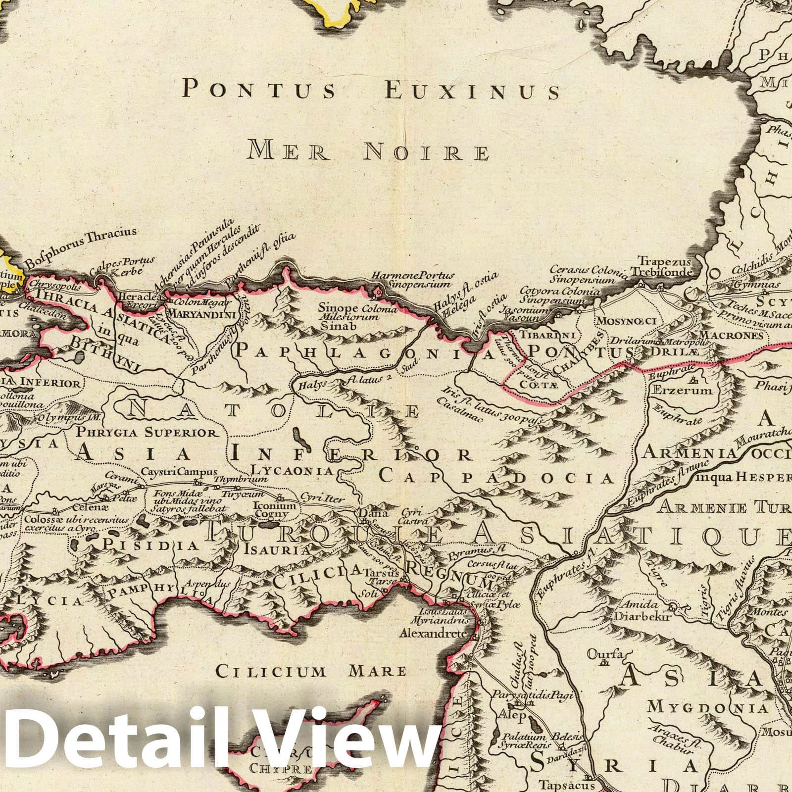 Retraite des Dix Mille Tabula - 1723 Historical Map Print