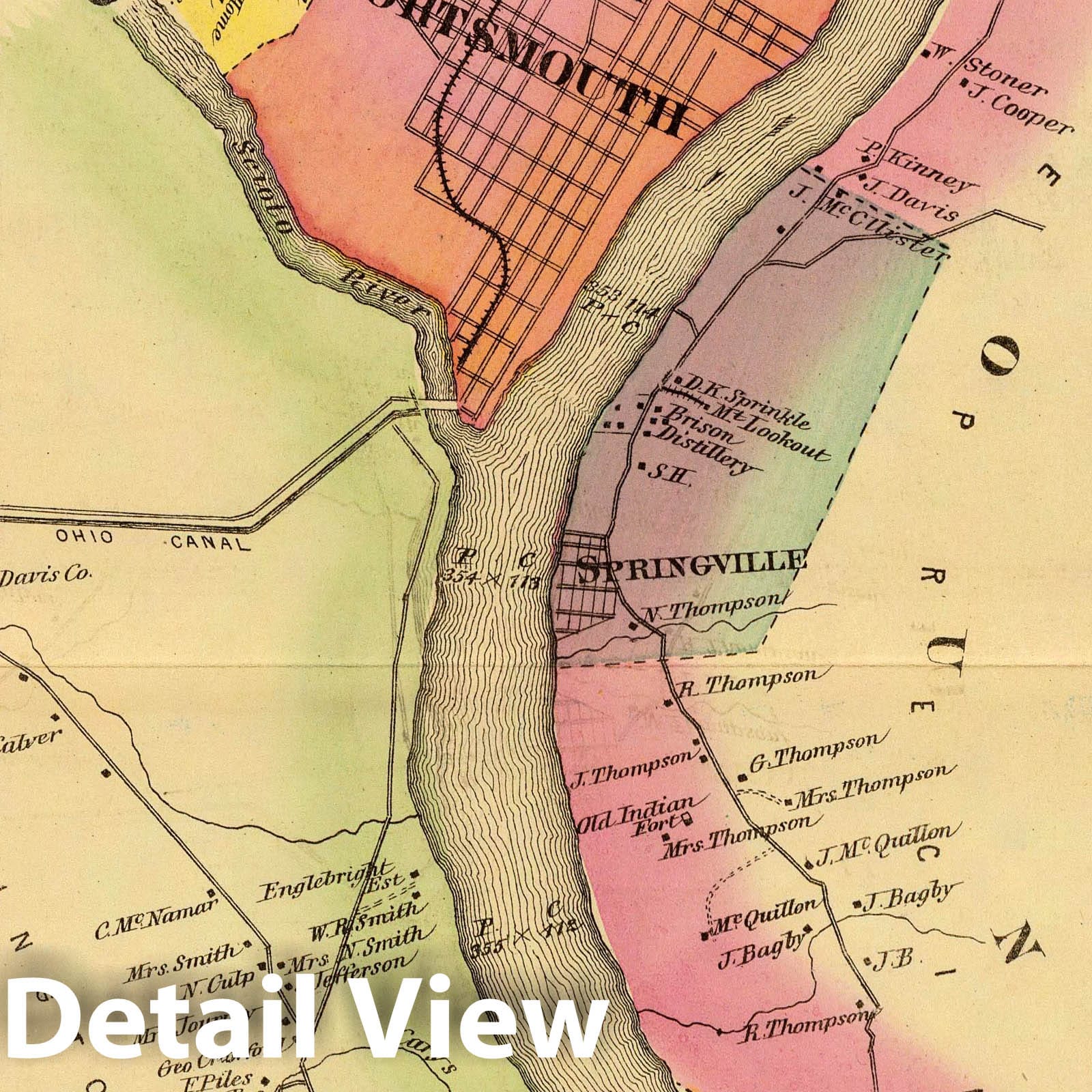 Upper Ohio River and Valley, Pittsburgh to Cincinnati - County Map, 1877