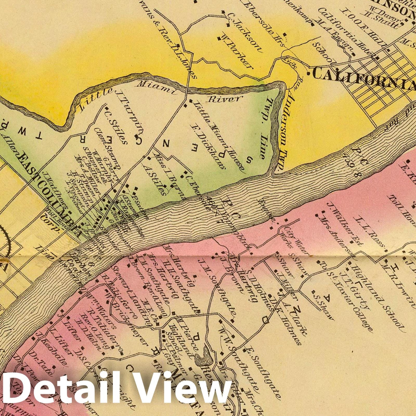 Upper Ohio River and Valley, Cincinnati to Pittsburgh - County Map, 1877
