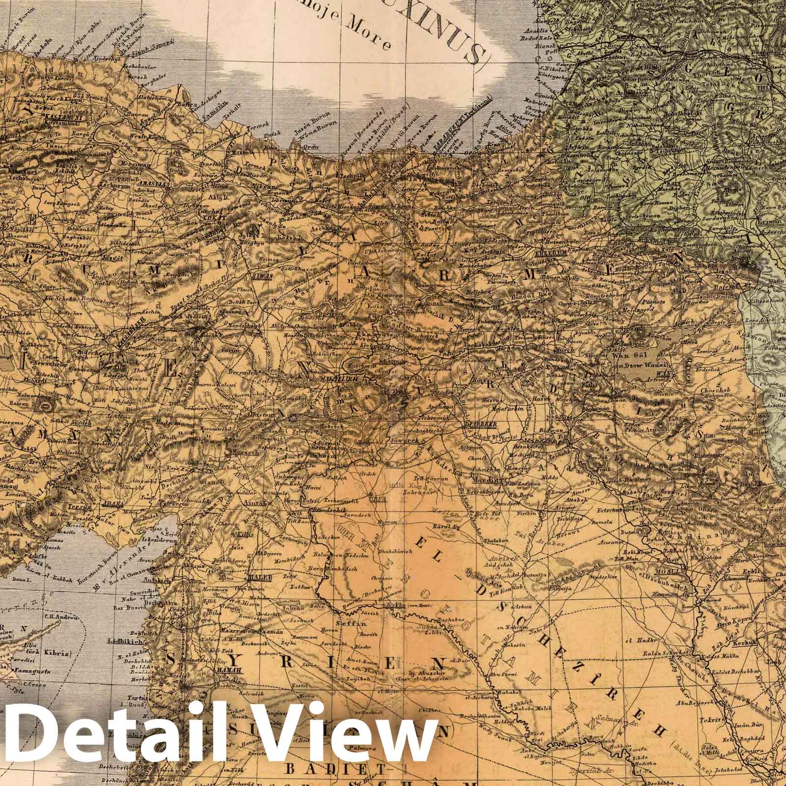 Turkey in Asia, the Caucasus, and West Persia, 1886 - Historical Map Print