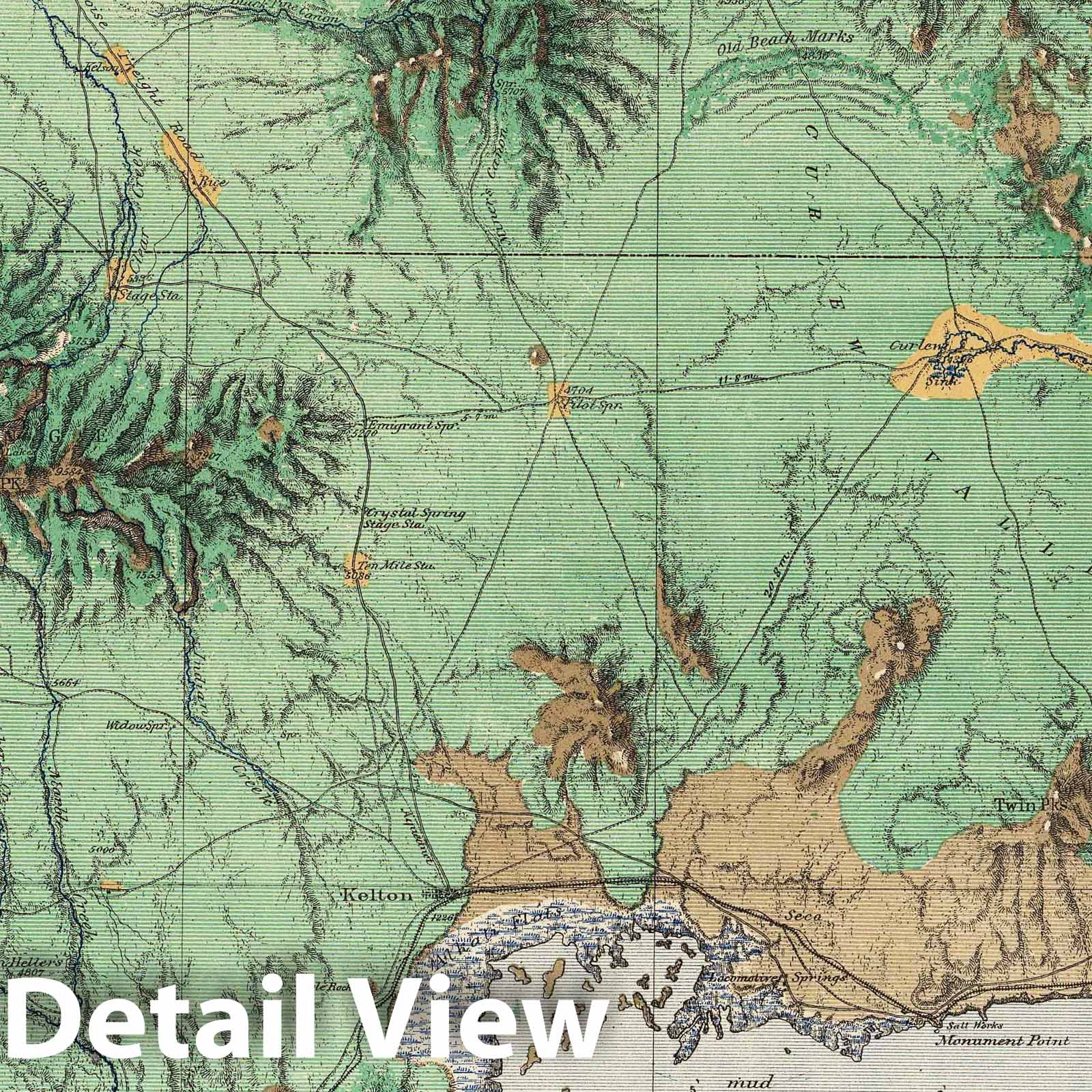 Wheeler Survey: Idaho and Utah - Geologic Map, 1880