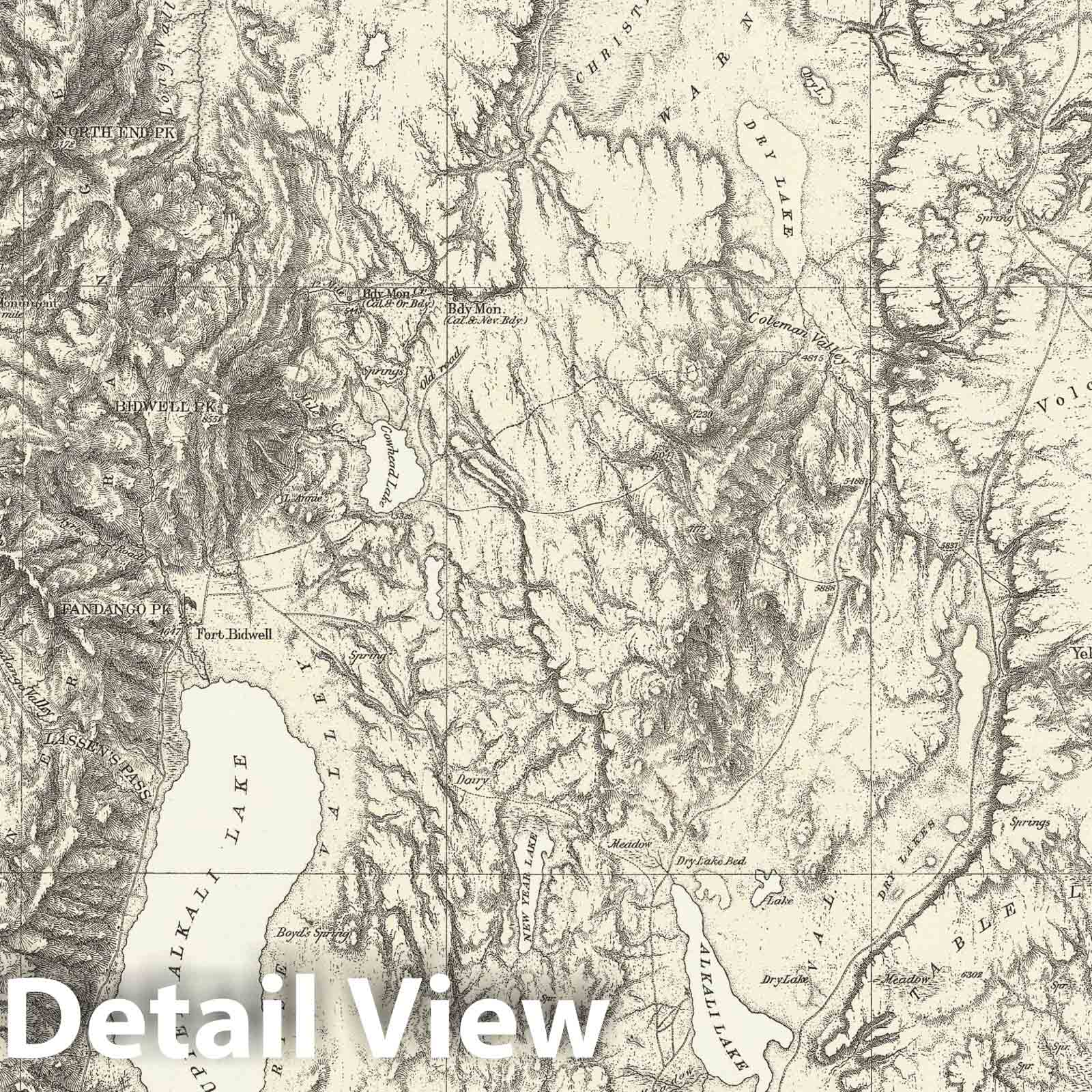 Wheeler Survey: California, Nevada, Oregon - Geologic Map, 1882
