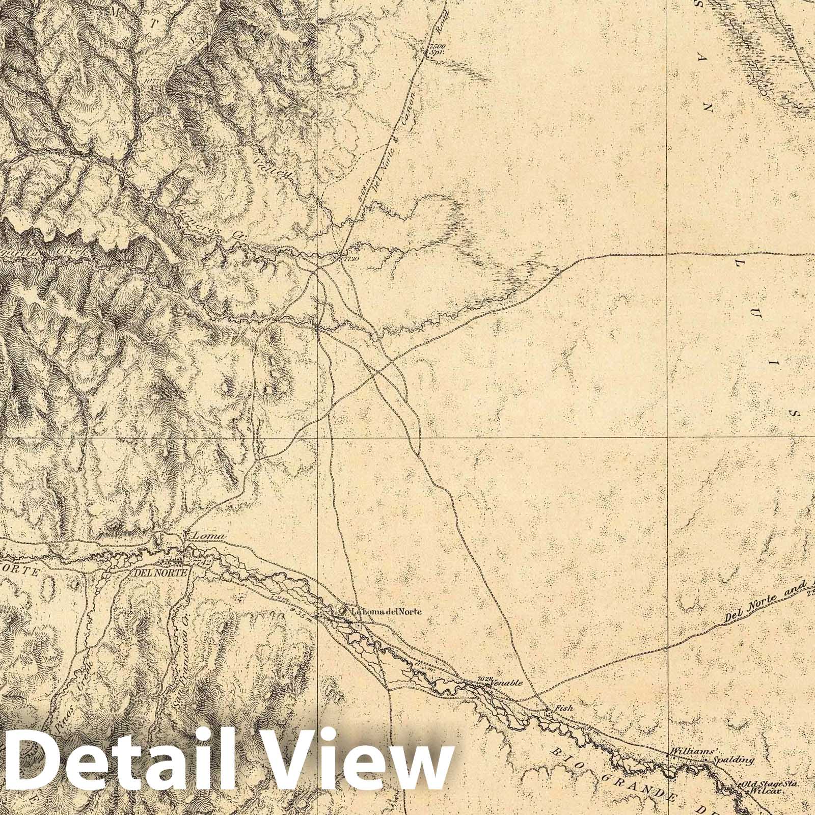 Wheeler Survey: Southwestern Colorado - Plate No. 61D, 1878 Historical Map Print