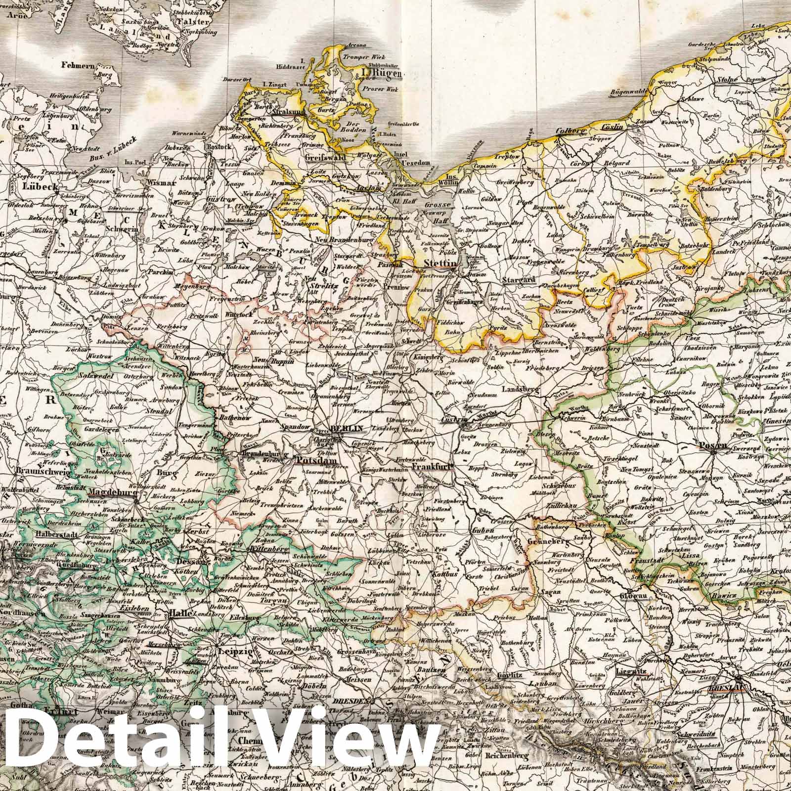 Prussia, 1839 - Historical Map Print