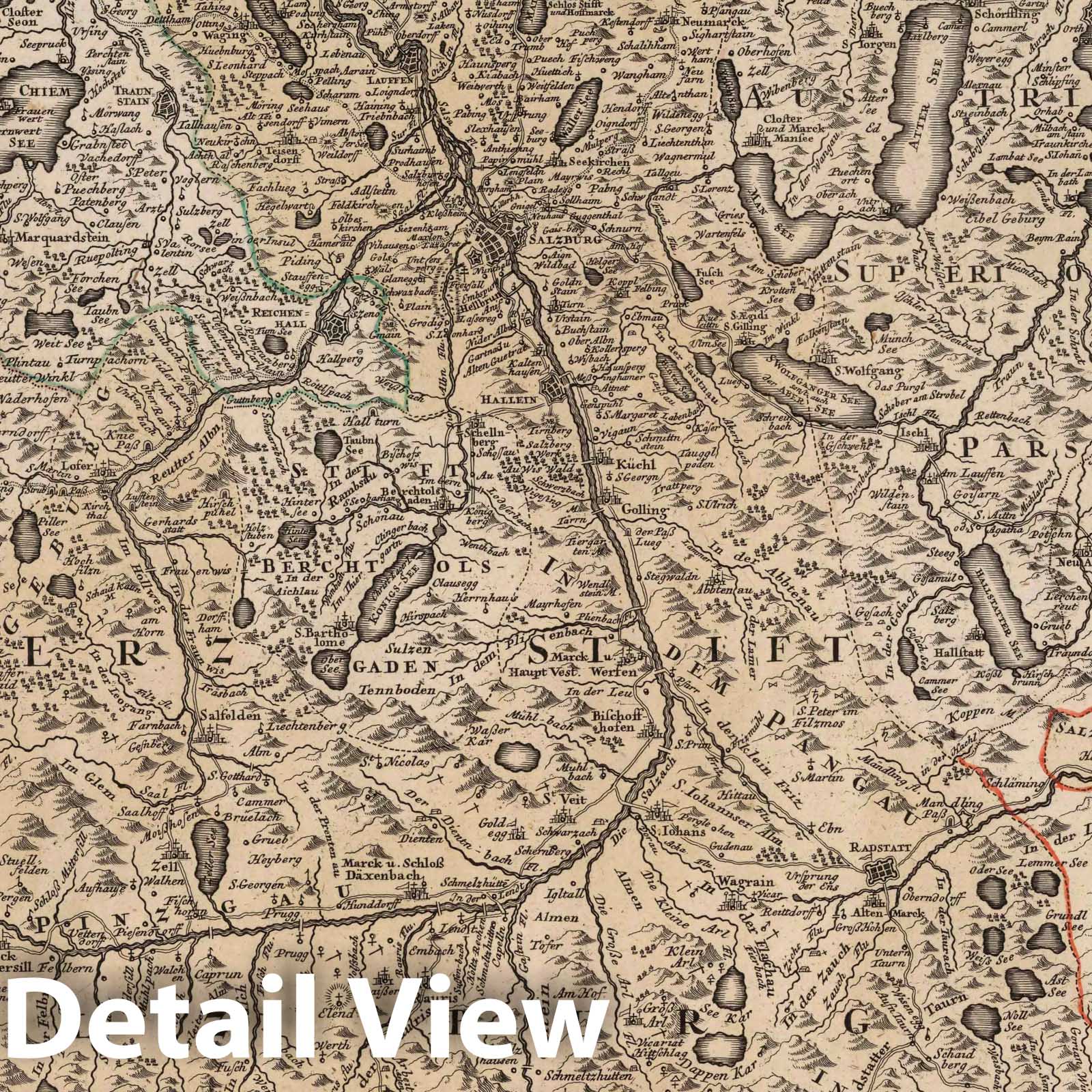 Principality and Archbishopric of Salzburg, 1788 - Historical Map Print