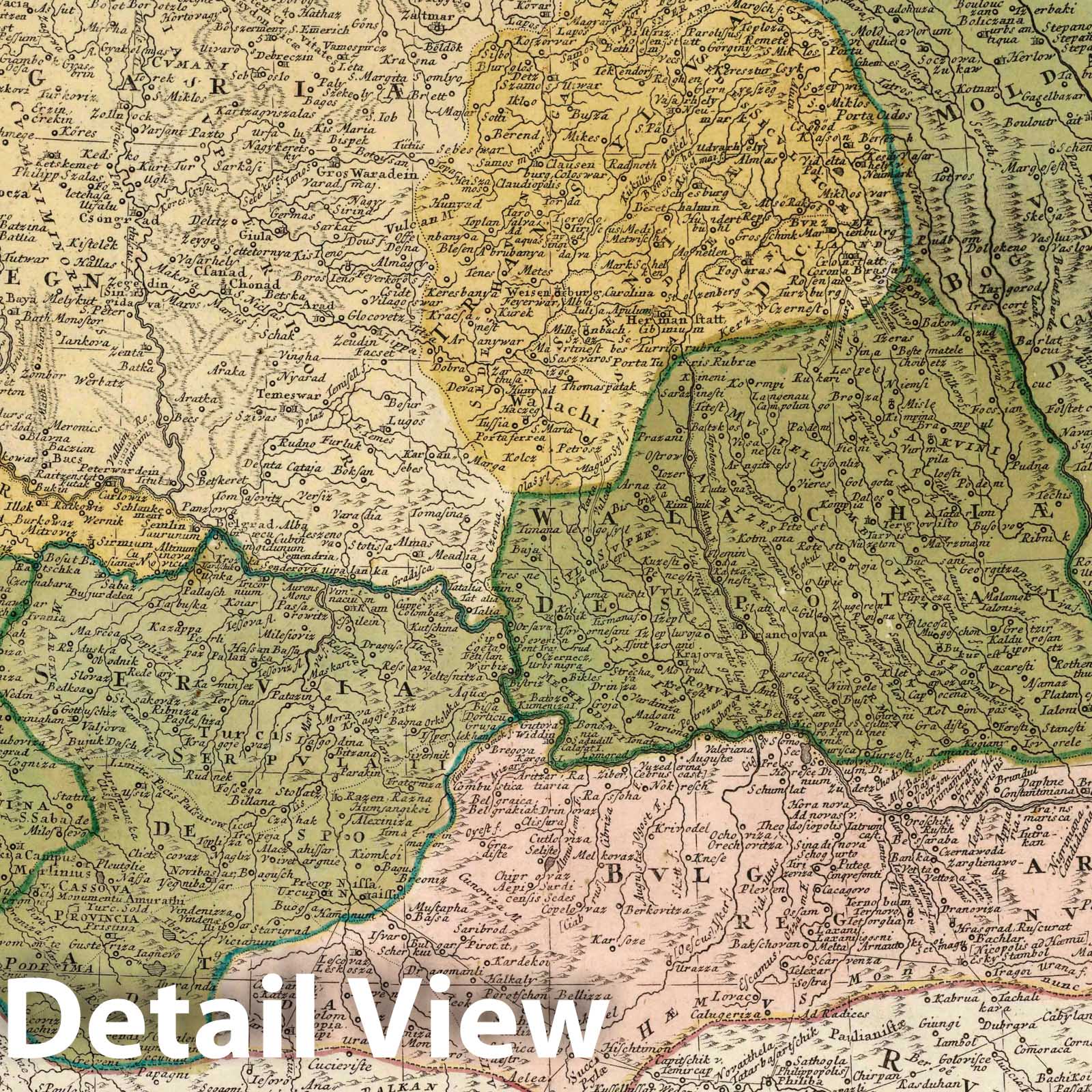 Hungary 1752 Historical Map Print