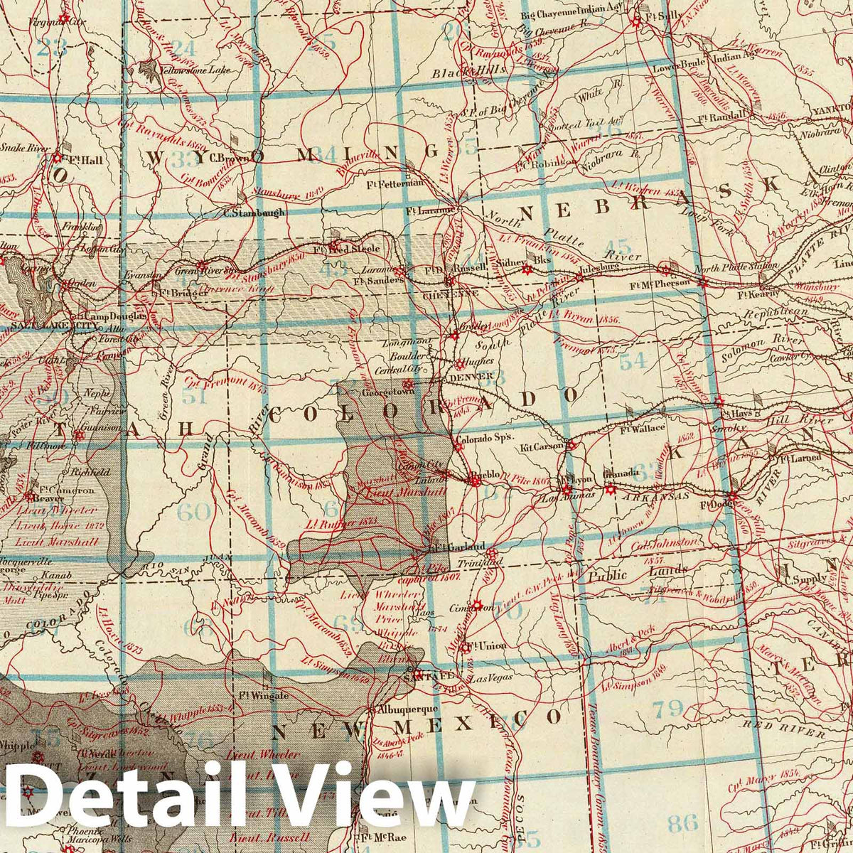 Wheeler Survey: U.S. West of 100th Meridian - Geologic Map, 1873