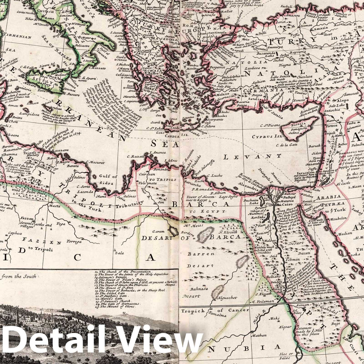 Turkish Empire in Europe, Asia, and Africa, 1732 - Historical Map Print