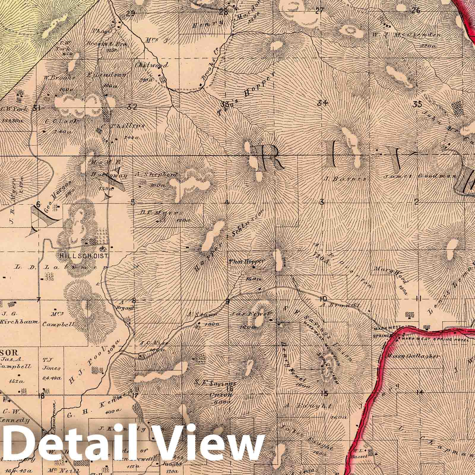 Historic Map : 1877 Mendocino, Russian River, Knights Valley, Santa Rosa Townships. - Vintage Wall Art