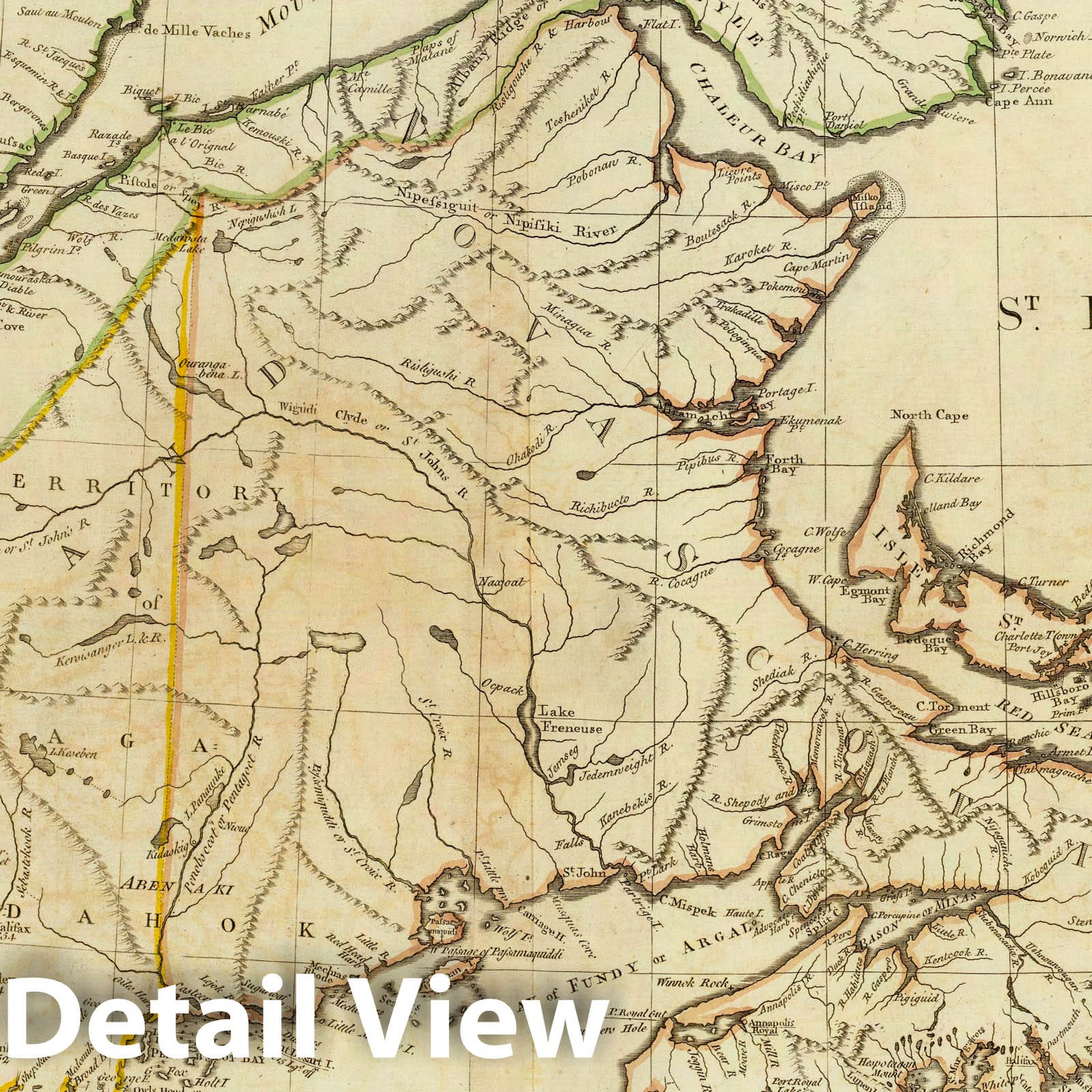 Nova Scotia and Cape Breton Island - Nautical Chart, 1776 - Historical Map Print