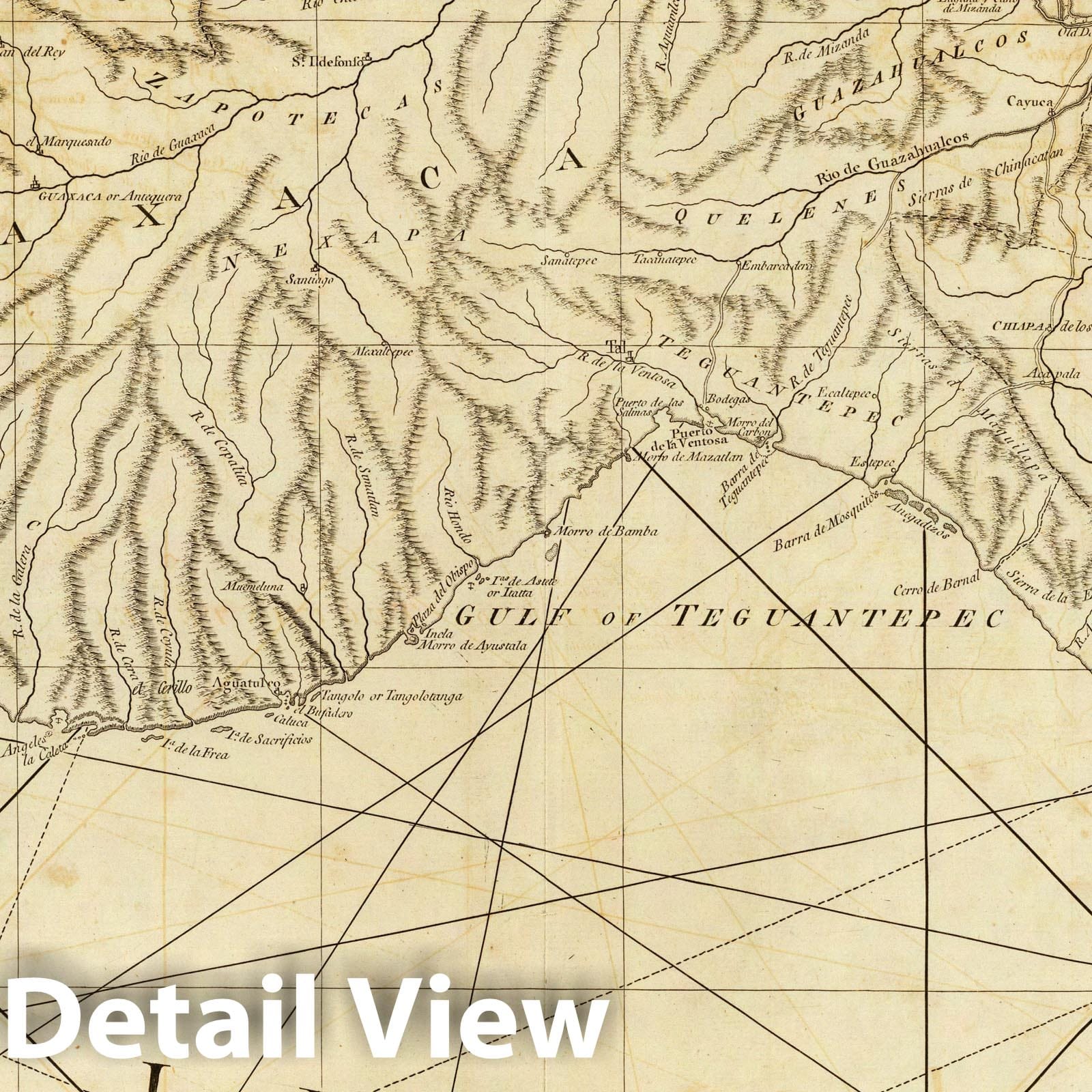 Coast of New Spain: Veracruz to Guatemala - Nautical Chart, 1775