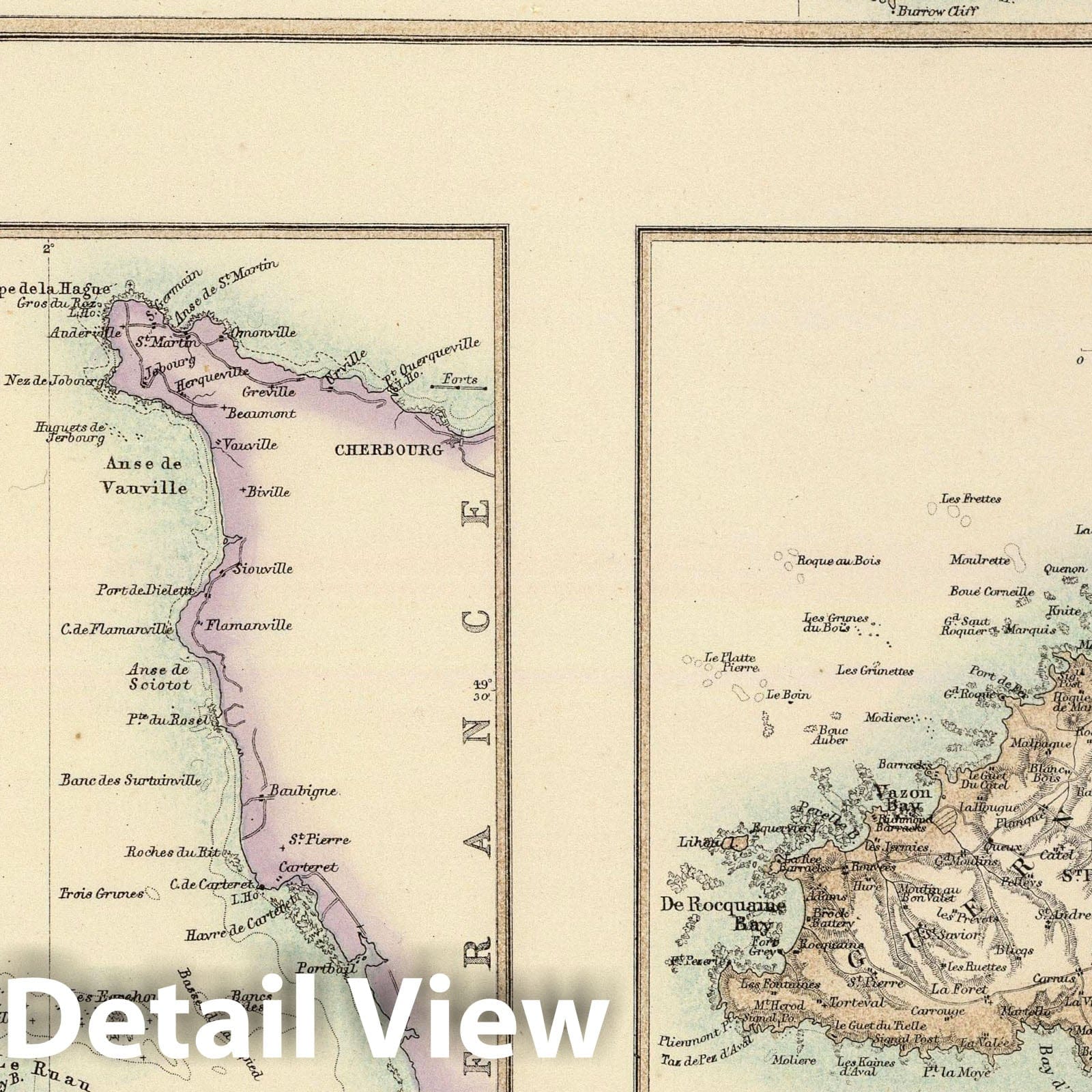 Channel Islands, Scilly Islands, and Isle of Man, 1872 - Historical Map Print