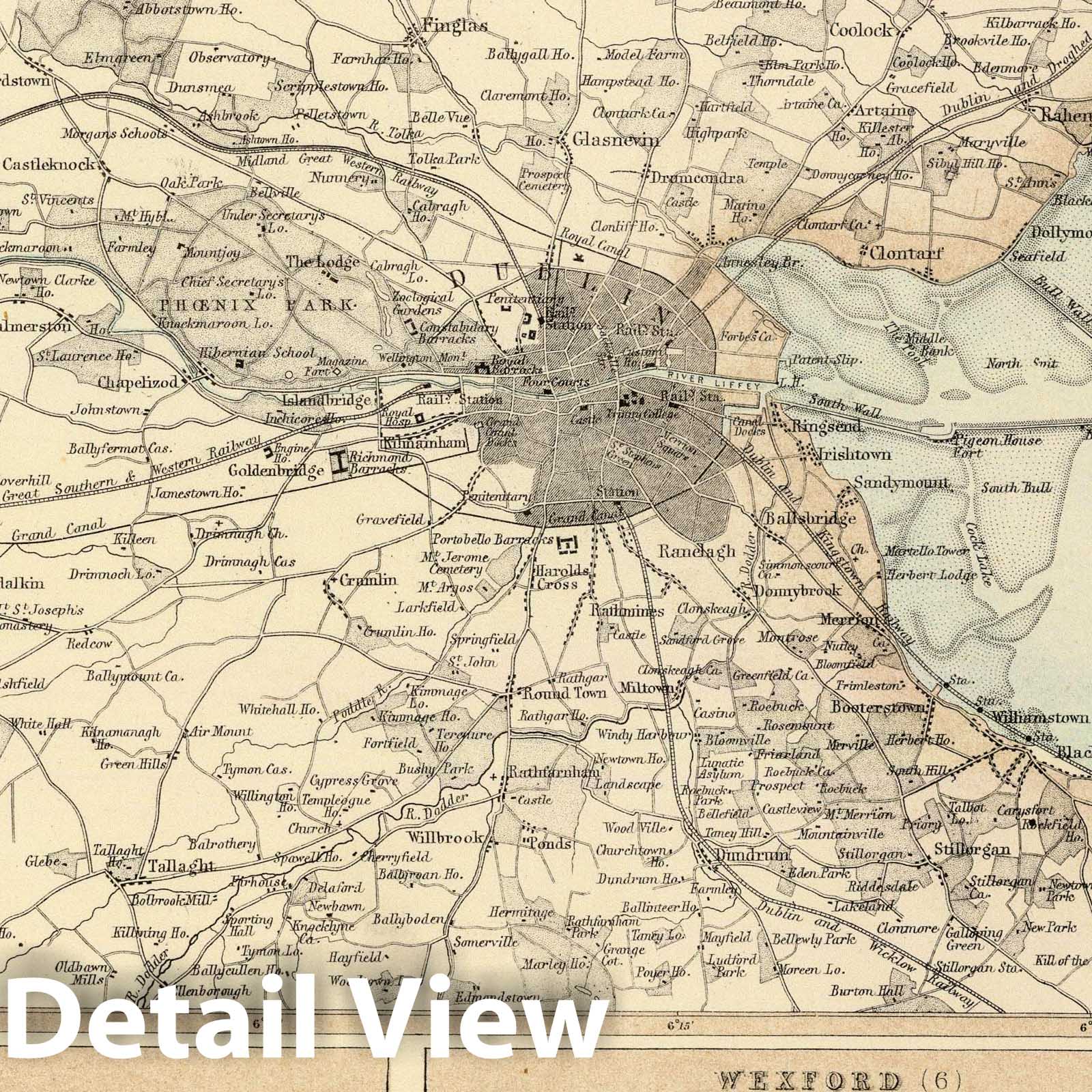 Historic Map : 1872 Irish Ports & Harbours. - Vintage Wall Art