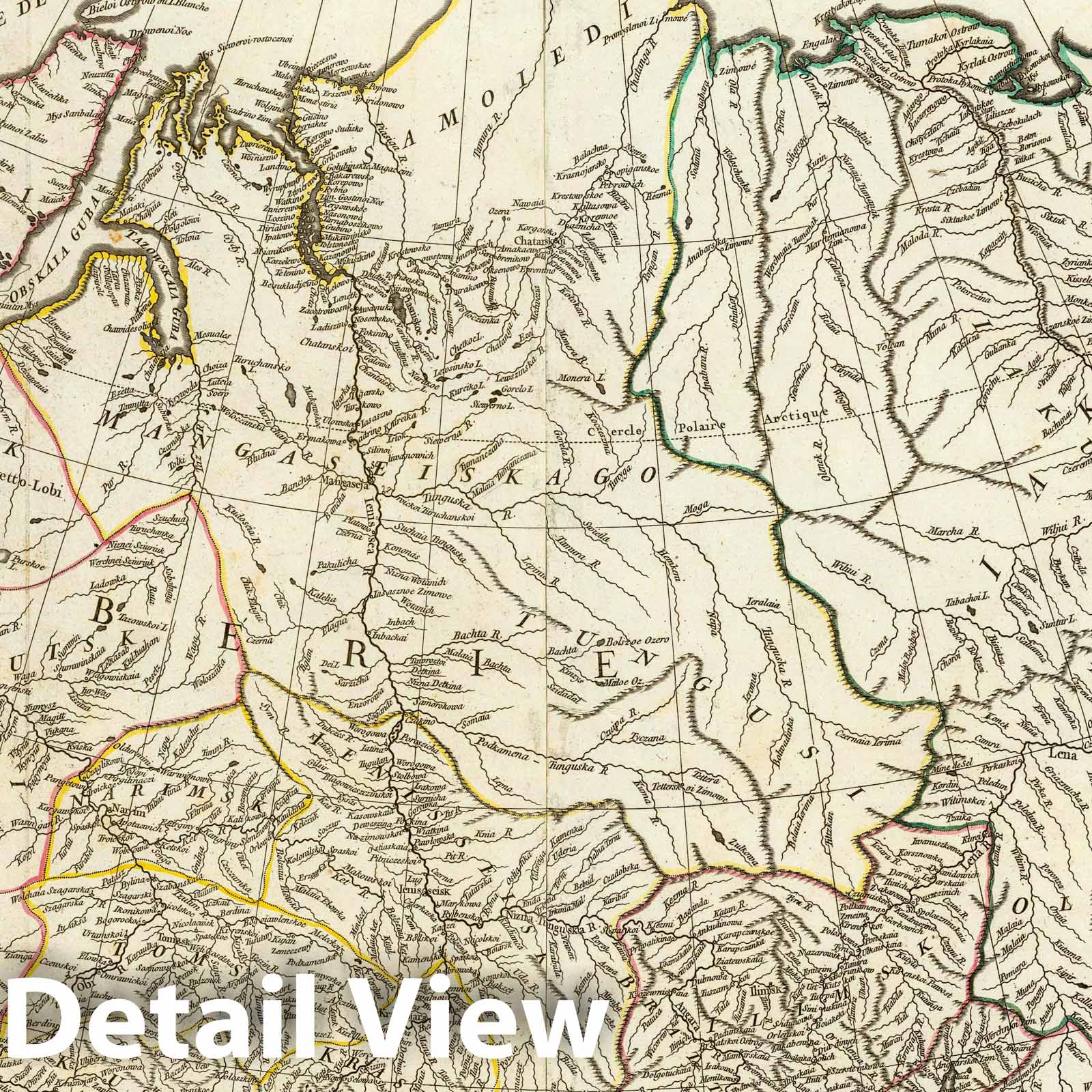 Siberia and Tartary - Boundary Map, 1753 - Historical Map Reproduction