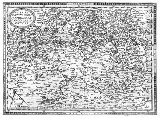 Historic Map : Austria, 1570 (27) Austriae , Vintage Wall Art